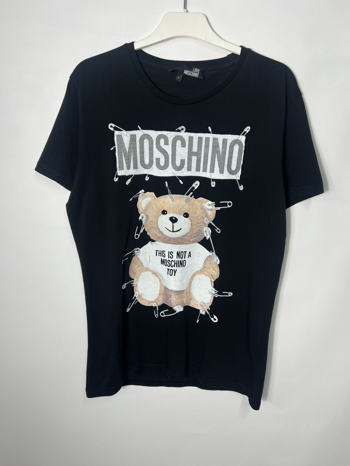 Love Moschino Vintage luxury Love Moschino Teddy Bear Designer T-shirt Size L / US 10 / IT 46 - 1 Thumbnail