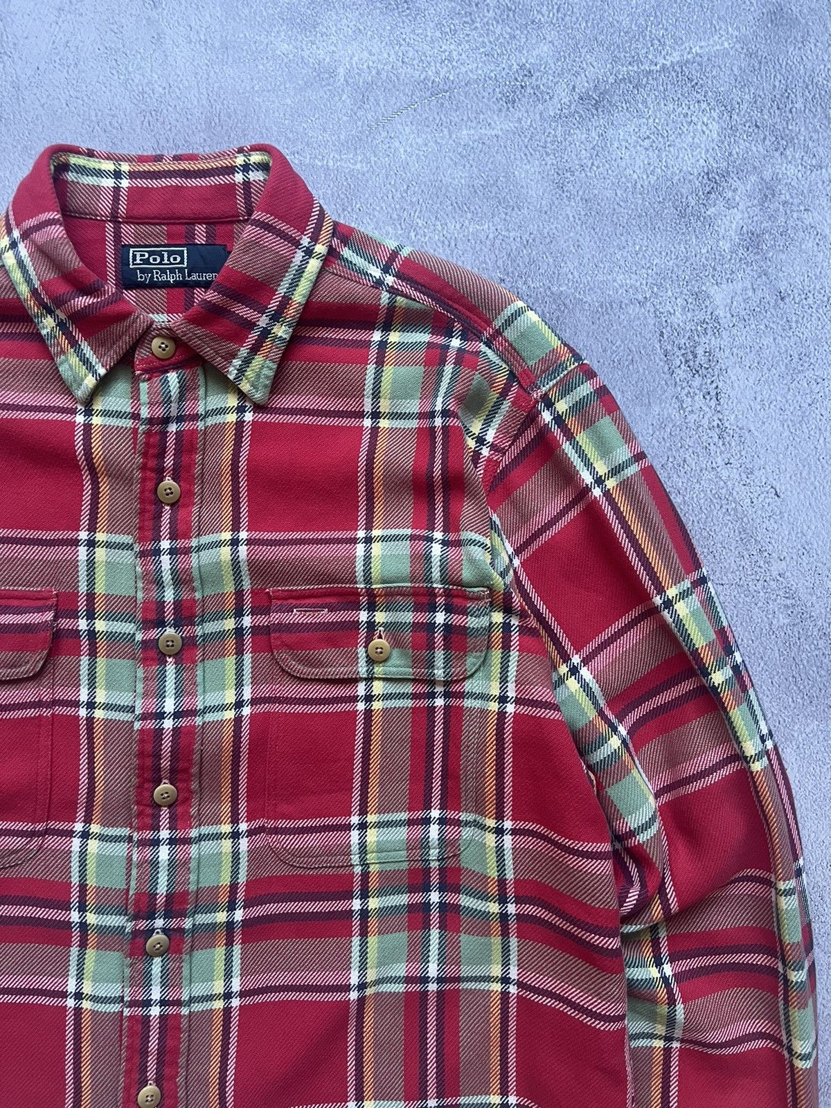Polo Ralph Lauren × Vintage Polo Ralph Lauren Overshirt Cotton Flannel Light Jacket Size US M / EU 48-50 / 2 - 4 Thumbnail