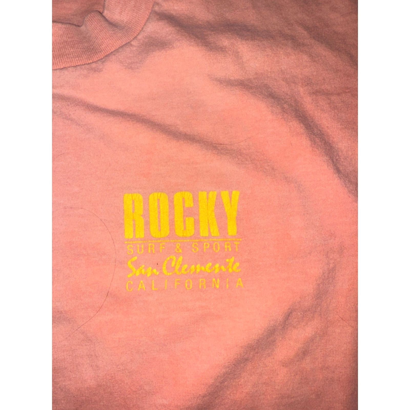 Pinko VINTAGE Rocky & Sport Surf T-Shirt Pink XL Stedman Men 90s Sports Surfing Single Stitch 22x27 Size US XL / EU 56 / 4 - 3 Thumbnail