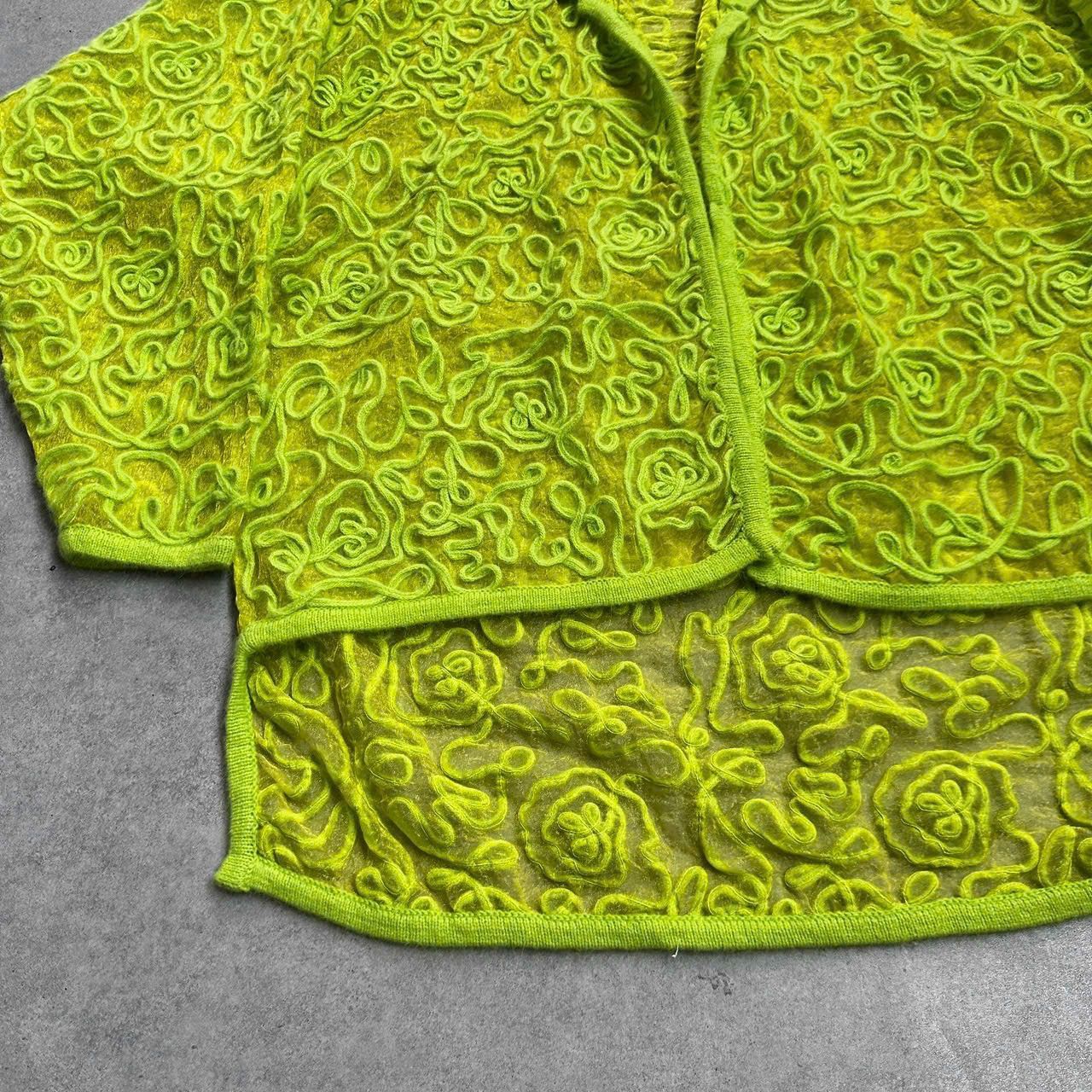 Japanese Brand × Kansai Yamamoto 1970s Kansai Yamamoto Open Front Embroidered Mesh Kimono Size ONE SIZE - 5 Thumbnail