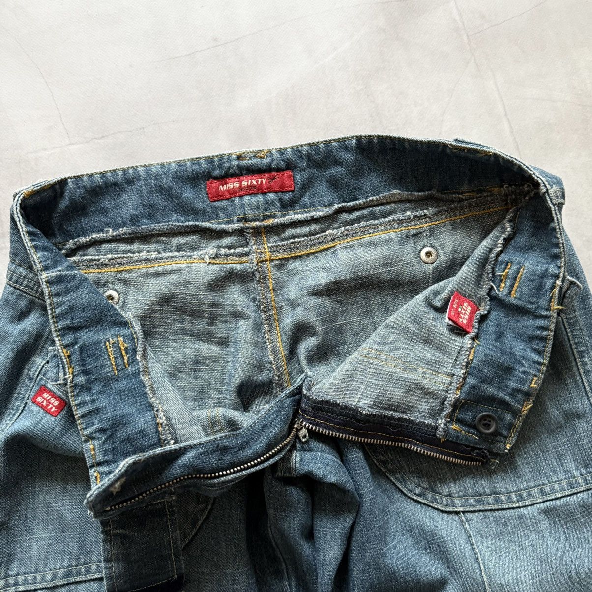 Miss Sixty Y2K Miss Sixty Cargo Straight Hysteric Glamour Style Jeans Size 29" - 8 Thumbnail