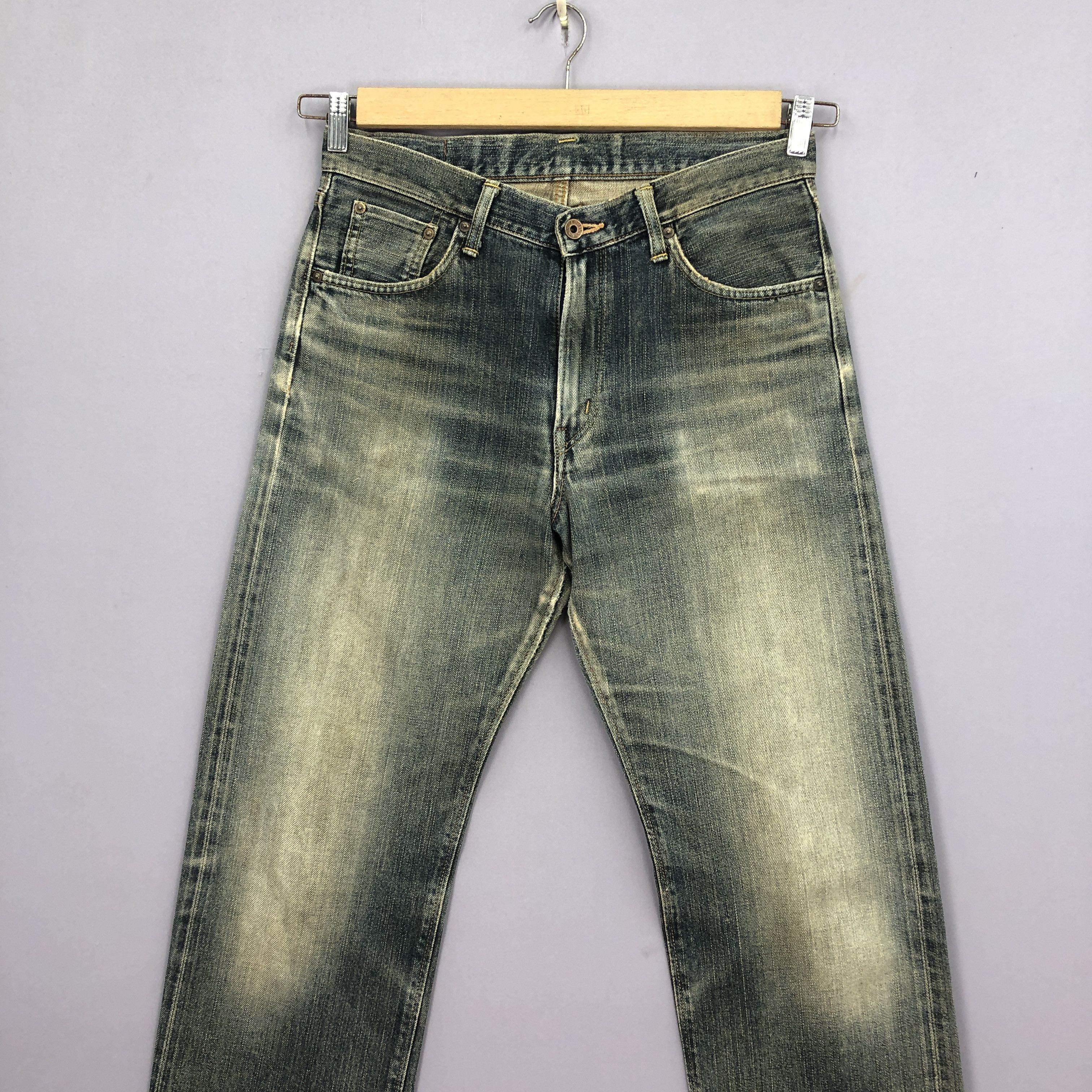 Japanese Brand Vintage 90s Edwin 505zx Selvedge Jeans Mudwash Redline Denim Size US 32 / EU 48 - 3 Thumbnail