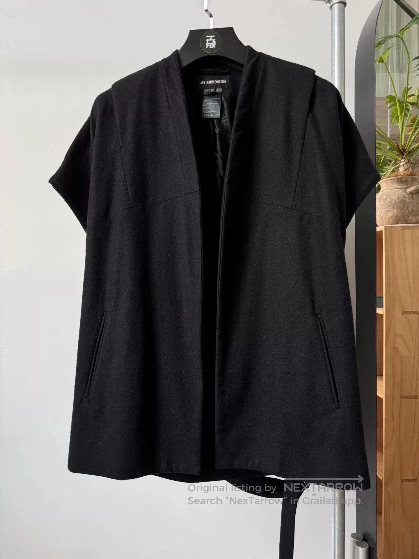 Ann Demeulemeester Wool Sleeveless Coat.