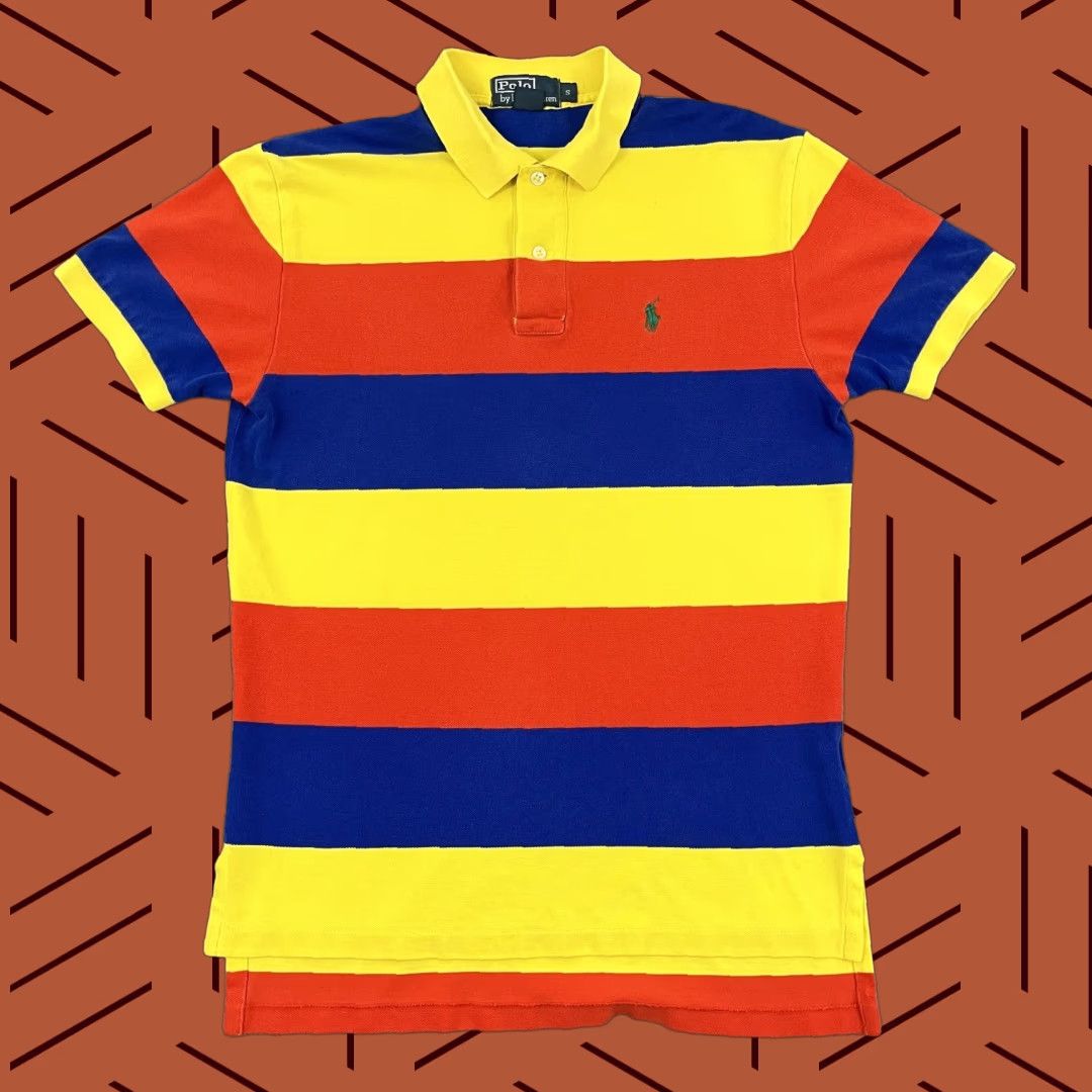 Polo Ralph Lauren Polo Ralph Lauren Striped Polo Shirt Mens Small Multicolor Cotton Casual Activewear Preppy Size US S / EU 44-46 / 1 - 1 Thumbnail