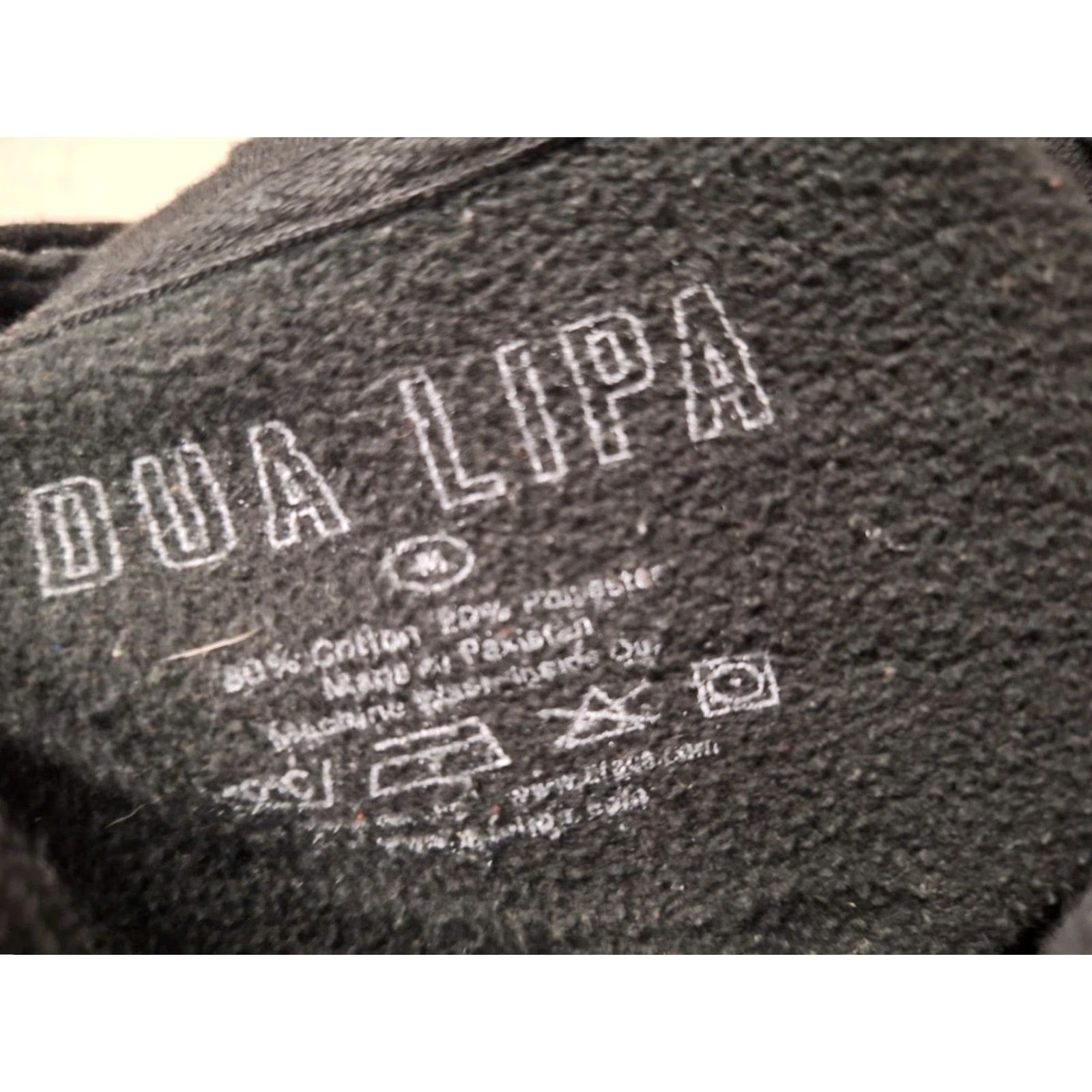 Vintage DUA Lipa Self-Titled Tour Hoodie M Black Pullover Sweatshirt Logo Graphic Print Hooded Pockets Men Size US M / EU 48-50 / 2 - 2 Thumbnail