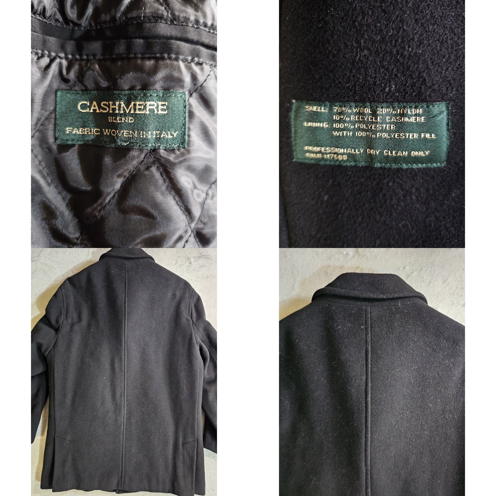 Ralph Lauren VINTAGE Lauren Ralph Lauren Signature Cashmere Blend Single Breasted Overcoat Mens Sz 40S Black” Size US XXS / EU 40 - 8 Thumbnail