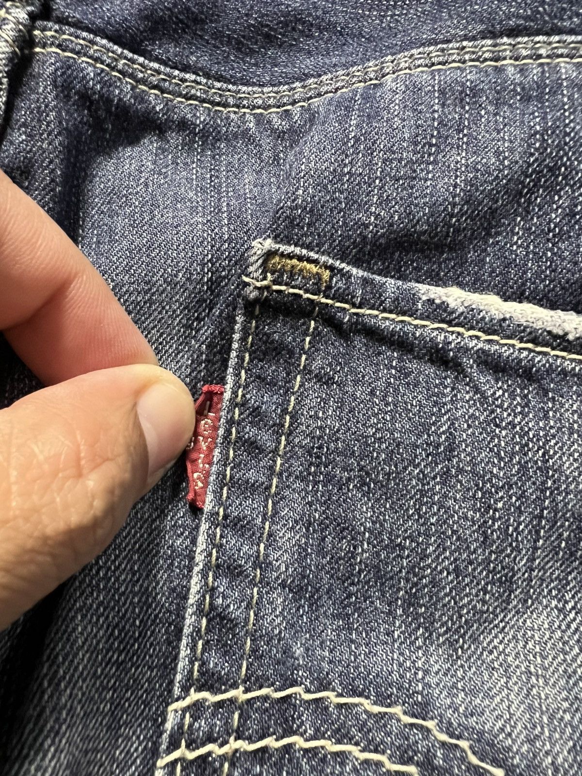 Levi's 💥Baggy💥Vintage Levis 203 Carpenter Washed Distressed Jeans Size US 35 - 16 Thumbnail