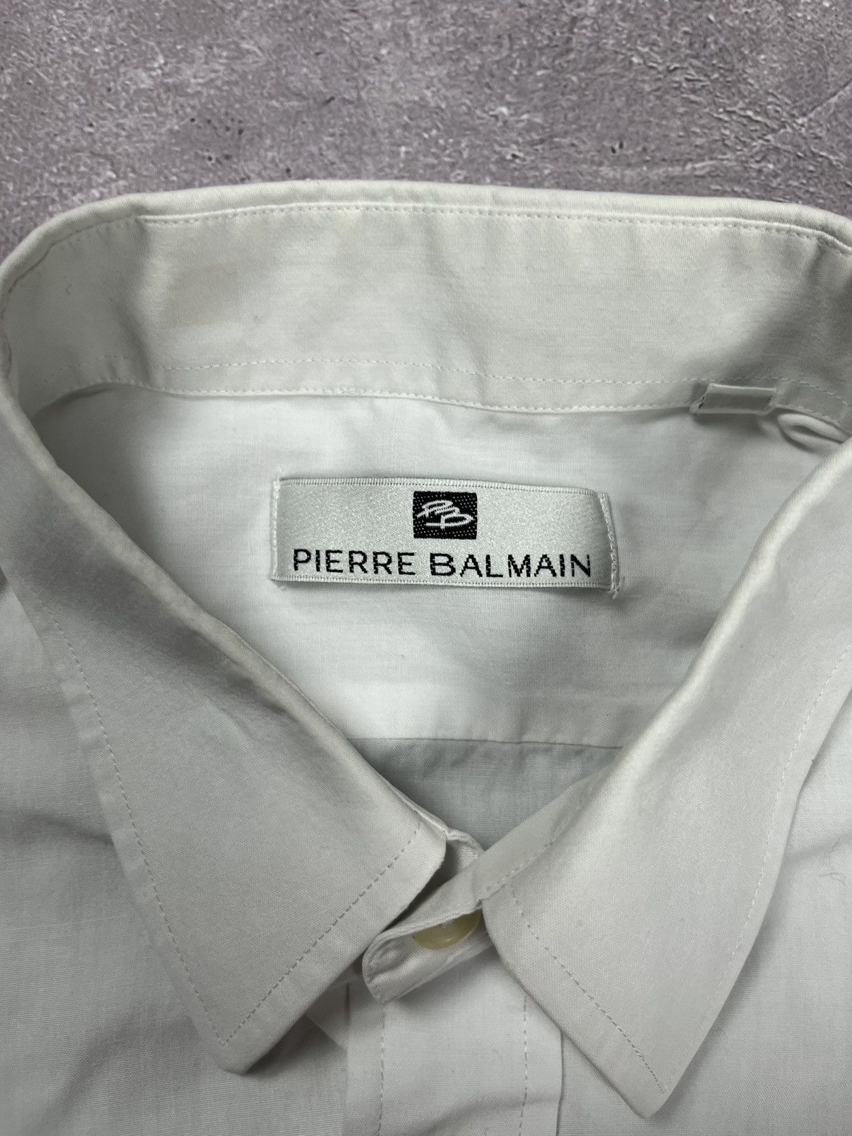 Pierre Balmain Pierre Balmain Vintage 90s White Button Up Shirt Luxury Size US XL / EU 56 / 4 - 4 Thumbnail