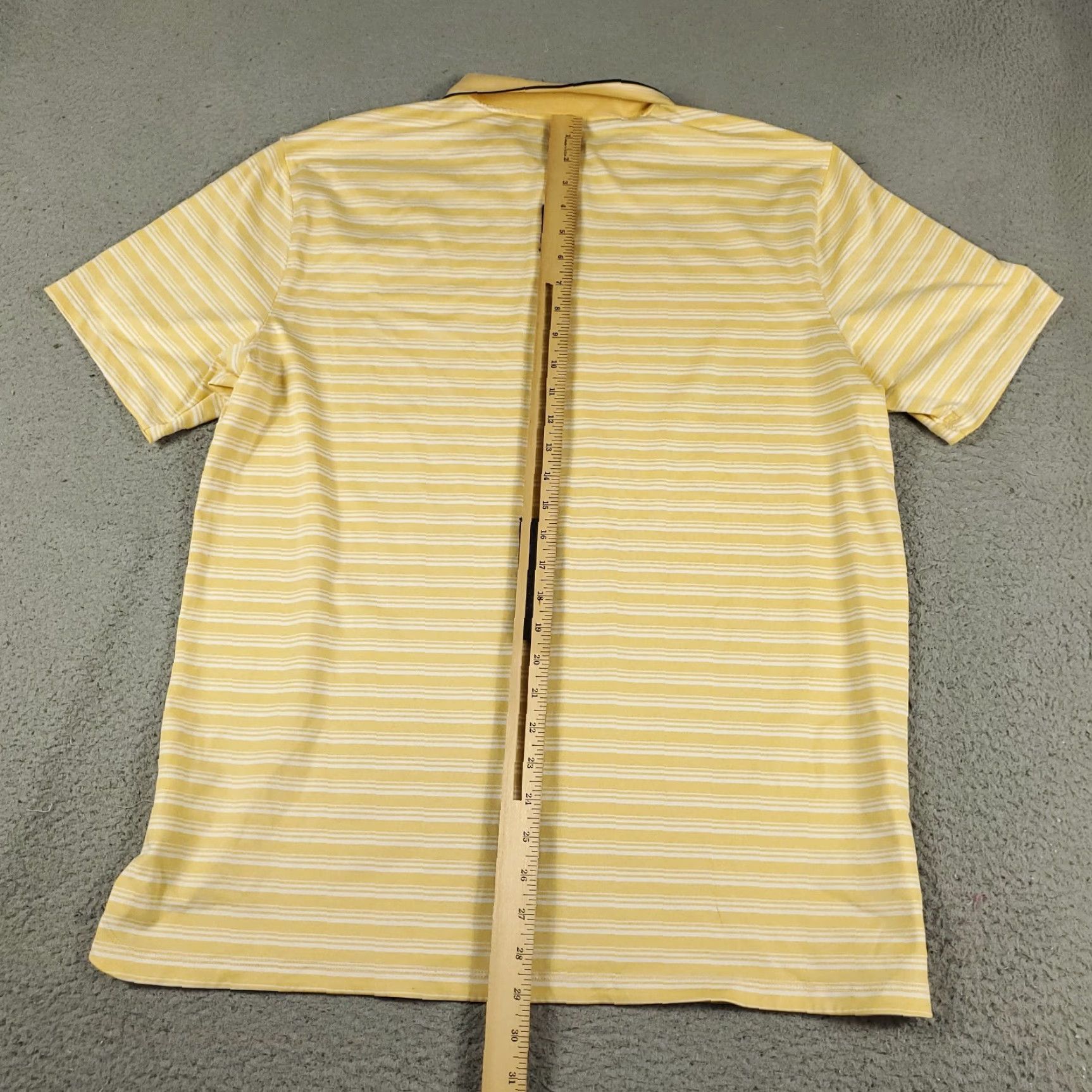 Nike Nike Polo Shirt Mens L Yellow Striped Swoosh Golf Casual Short Sleeve Boy? Size US L / EU 52-54 / 3 - 3 Thumbnail