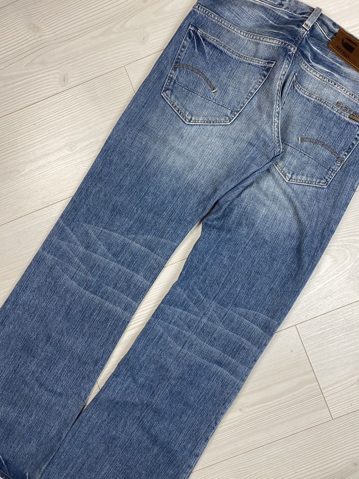 G-Star × Vintage Avant garde flared Gstar raw jeans Historic Glamour style Size 30" / US 8 / IT 44 - 3 Thumbnail