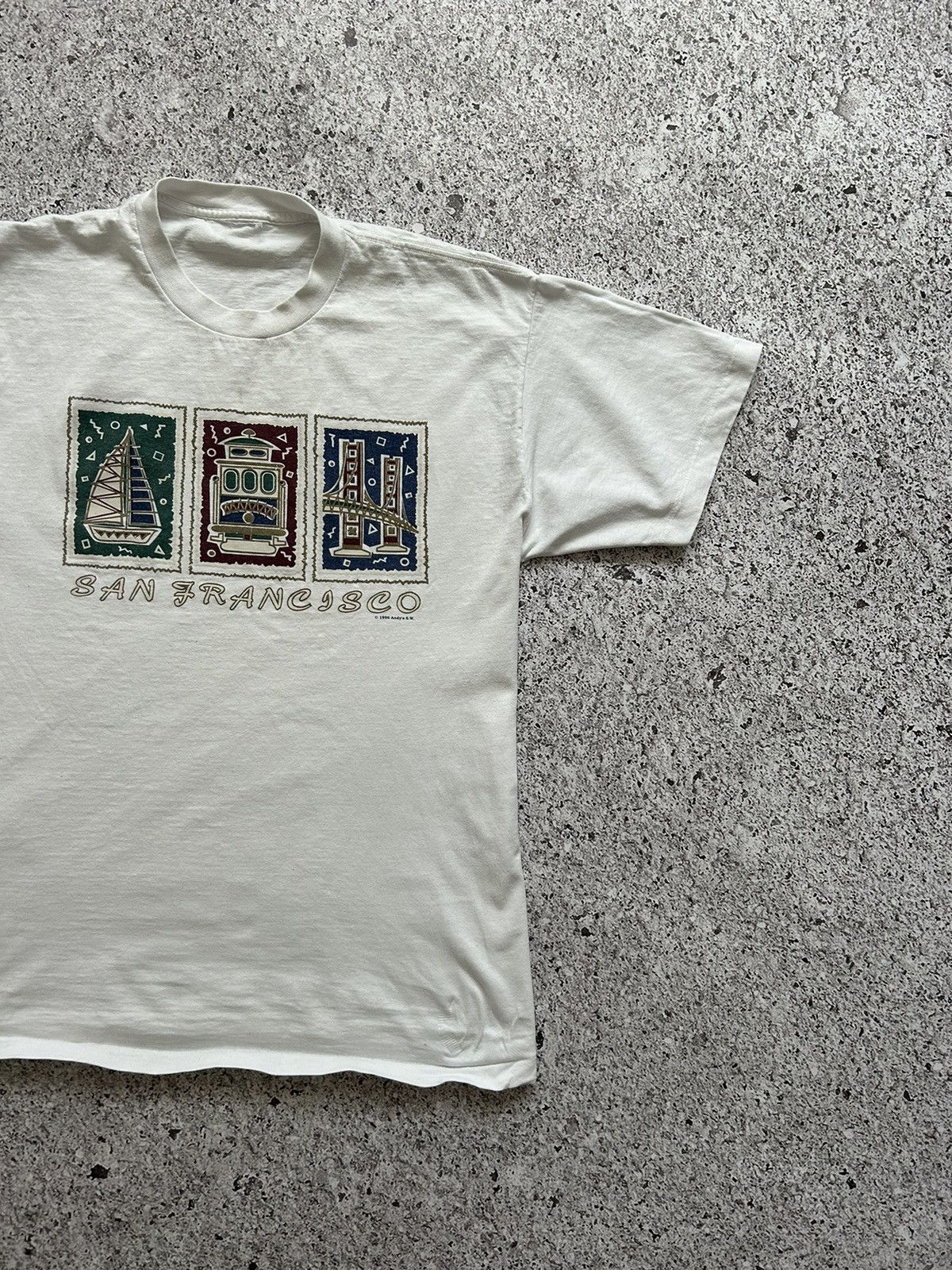 Vintage Vintage 1995 California San Francisco Graphic T-Shirt Size US XXL / EU 58 / 5 - 4 Thumbnail