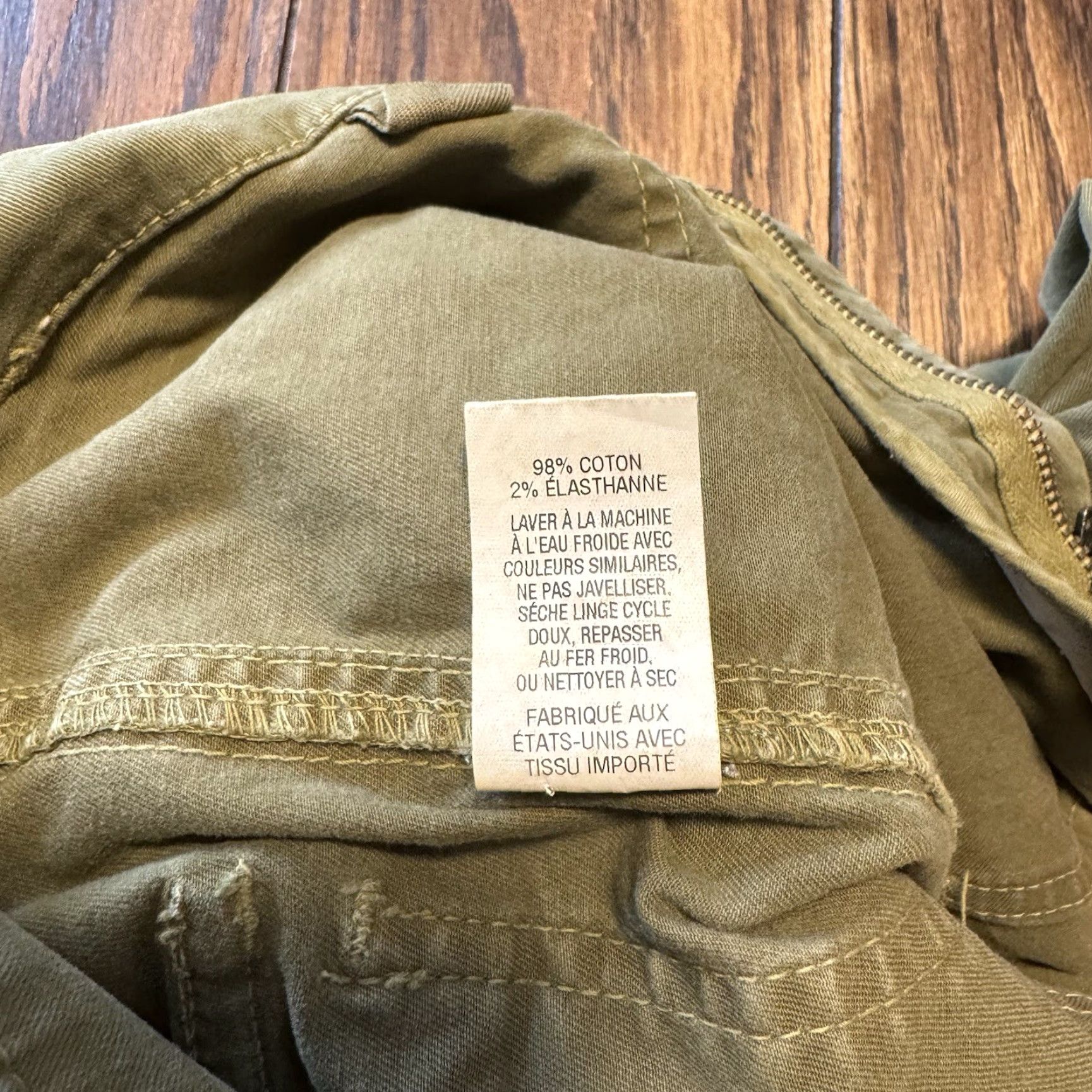 Nili Lotan Nili Lotan East Hampton Pants Women’s Size 8 Army Green Yellow Tape Stripe Chino Pockets Slim Tapered 32x27 Womens Size 30" / US 8 / IT 44 - 5 Thumbnail