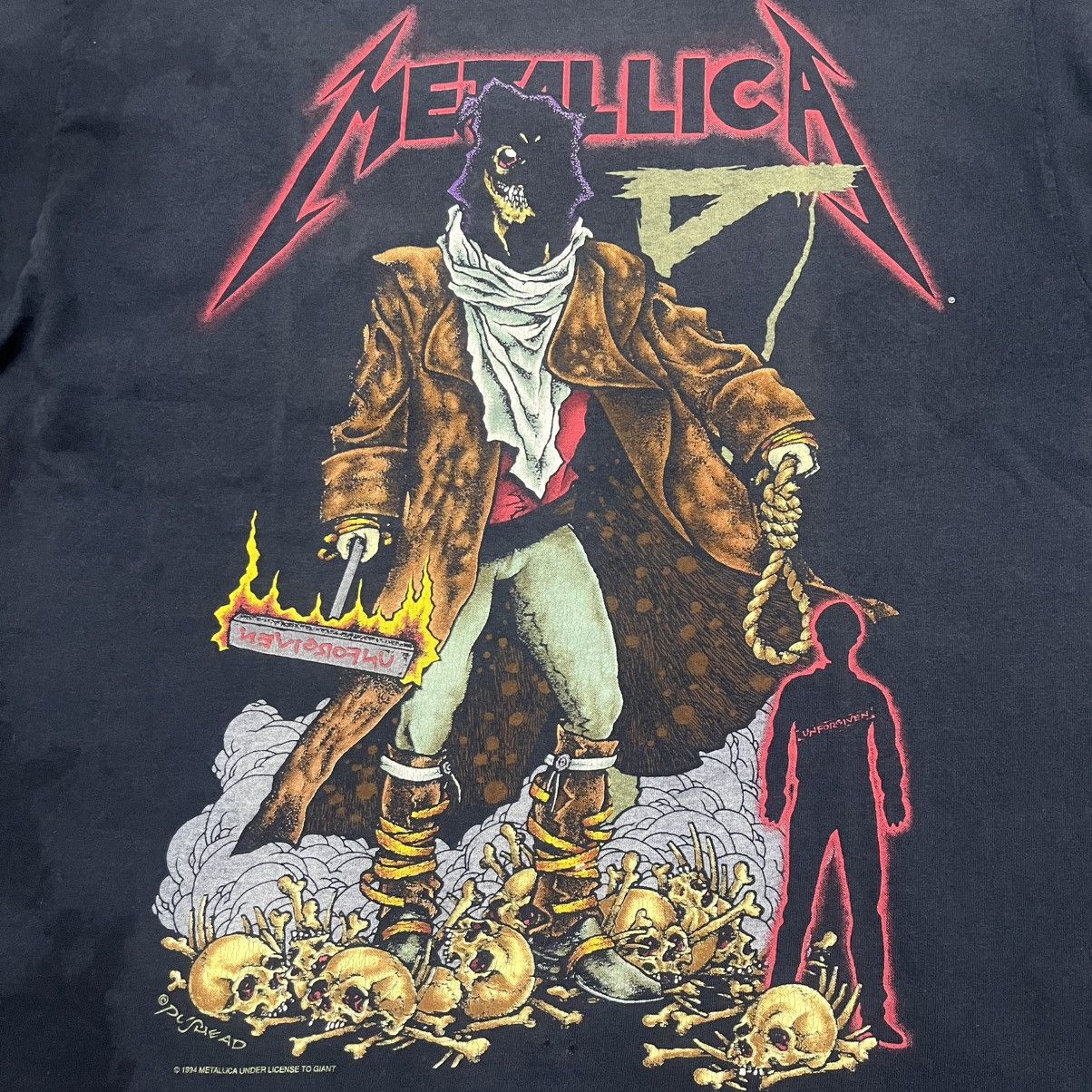 Metallica Metallica 1994 pushead unforgiven Size US M / EU 48-50 / 2 - 5 Thumbnail