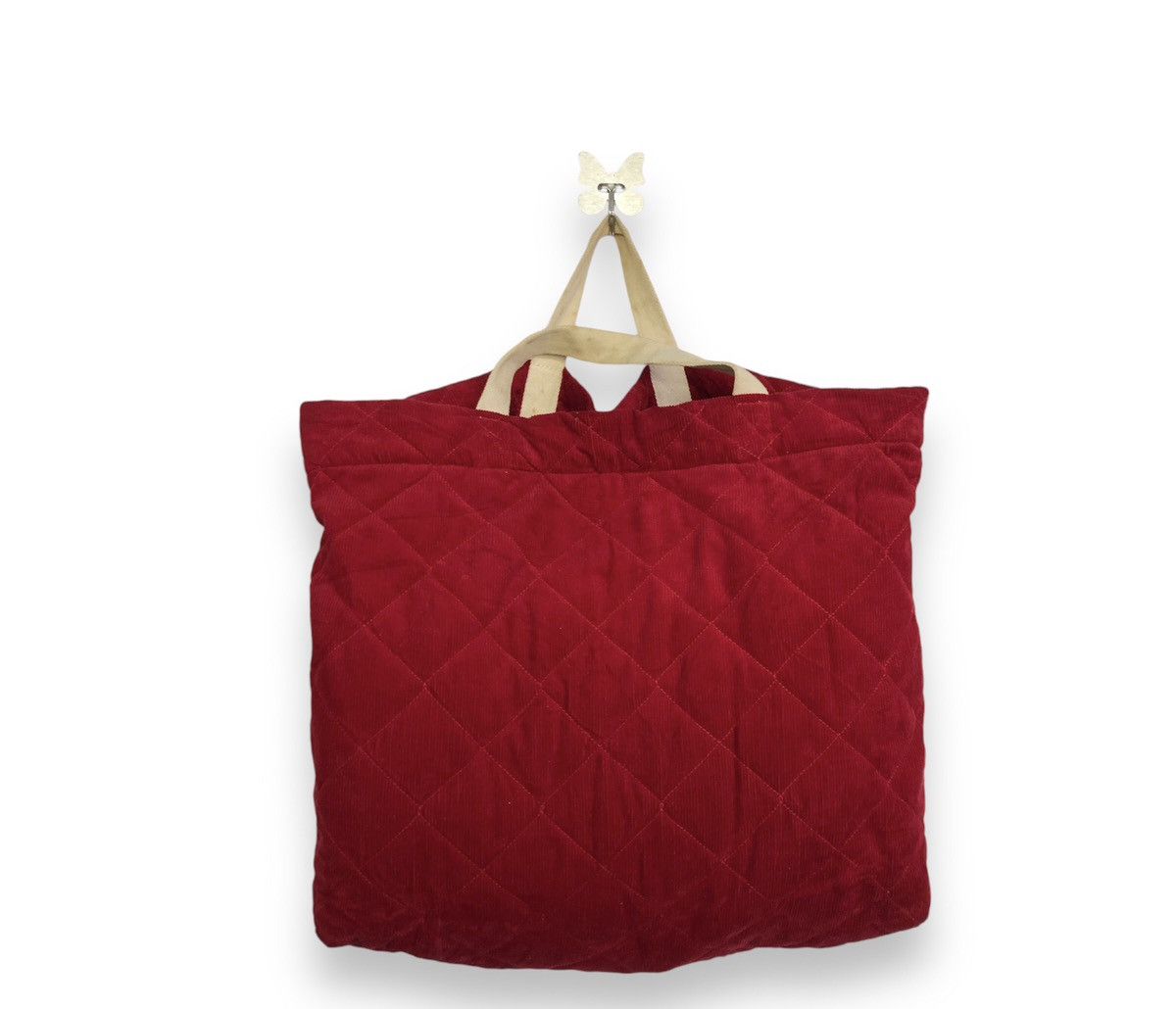 Lavenham × Vintage Vintage Lavenham Red Burgundy Cudroy Tote Travel Bag Size ONE SIZE - 2 Thumbnail