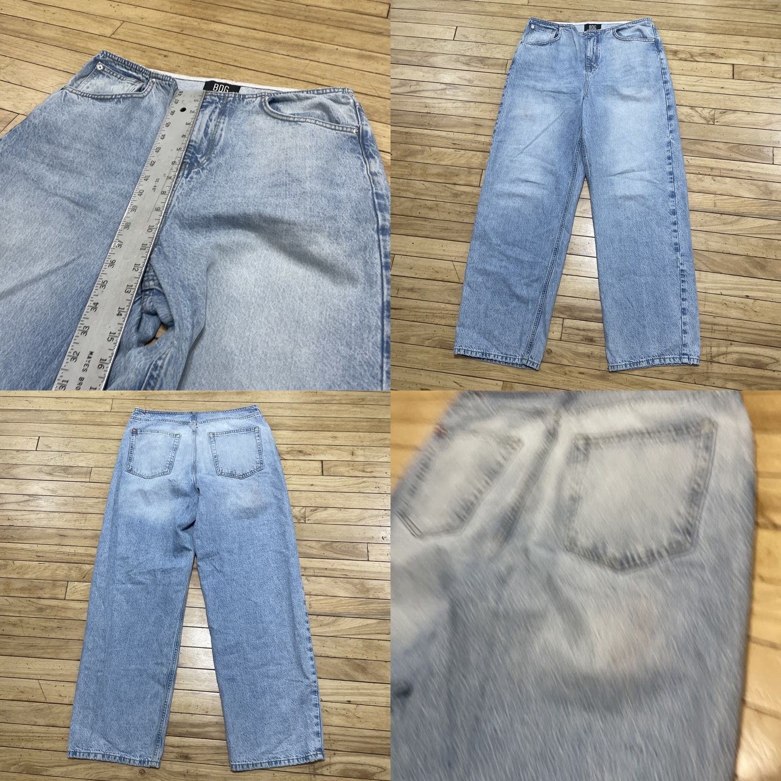 Bdg BDG Urban Outfitters Jeans Women 31W Light Blue Wide Leg Denim 34x30 Baggy Skater 90s Wide-Leg Mens Womens? Size 24" / US 00 / IT 34 - 9 Thumbnail
