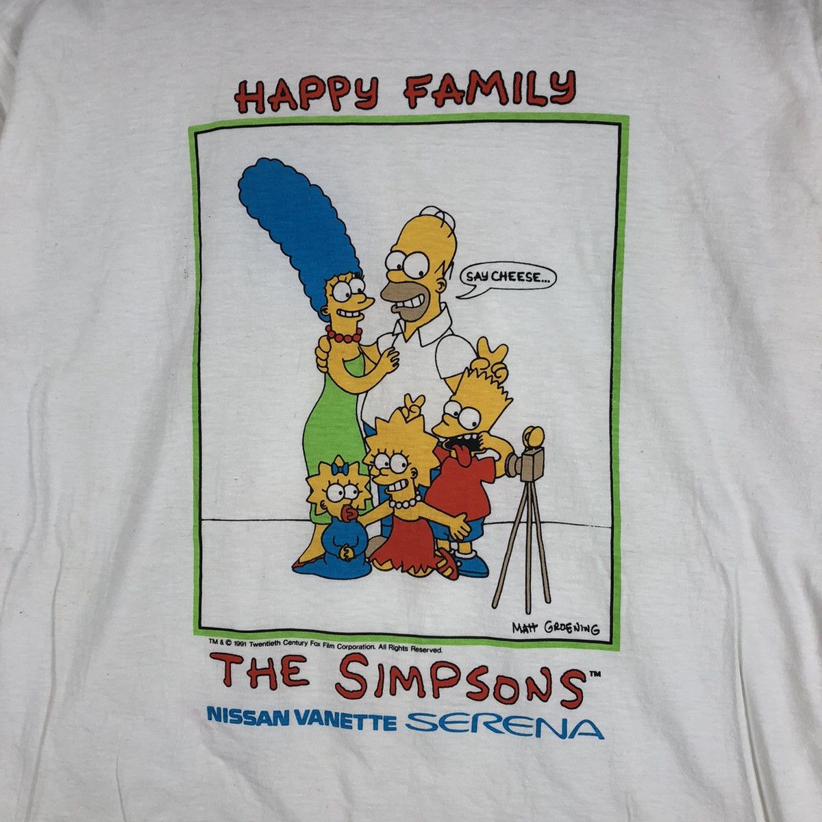 Vintage THE SIMPSONS Promo Happy Family Vintage T-Shirt Size US M / EU 48-50 / 2 - 6 Thumbnail