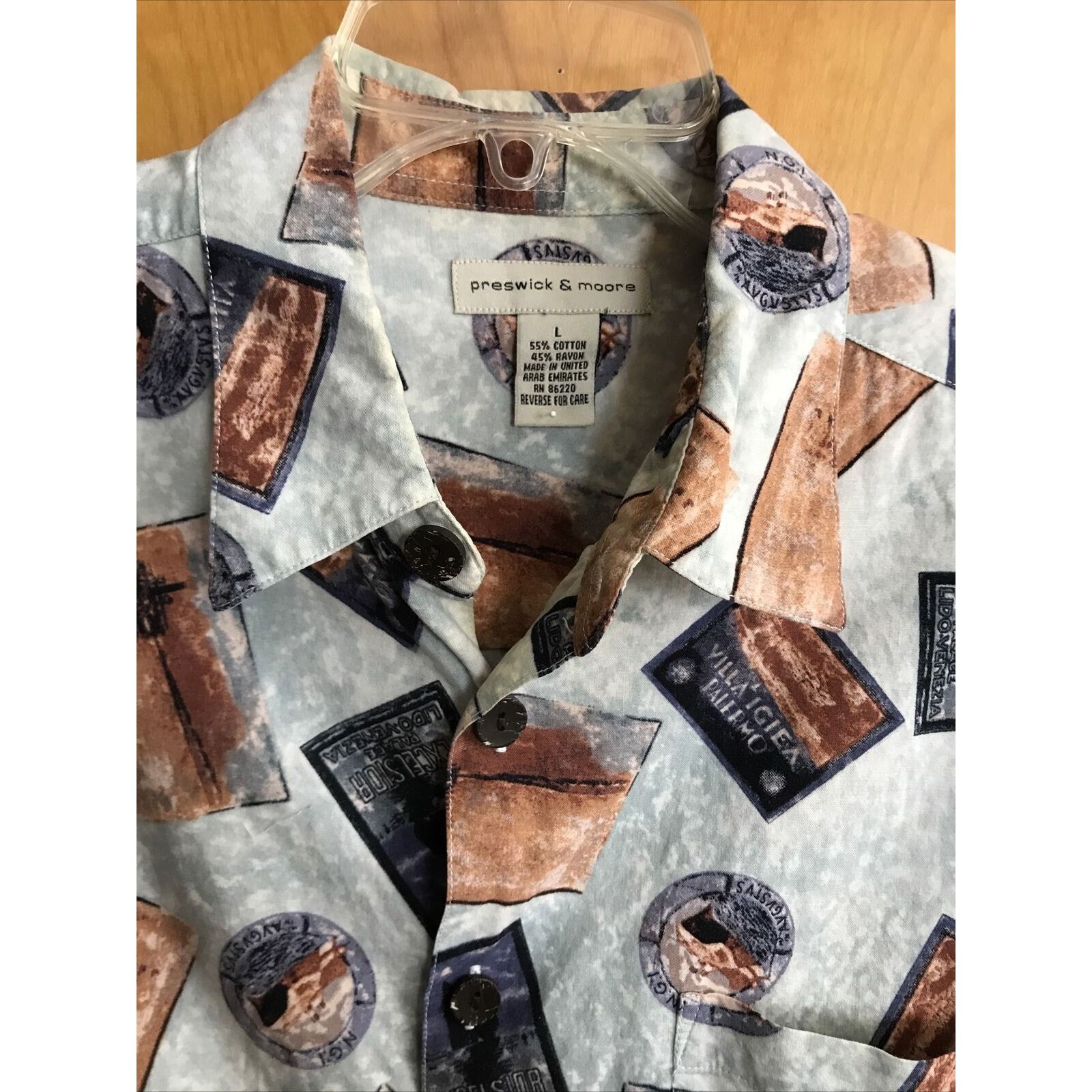 Other Preswick & Moore Vintage Men’s L Button Cotton Blend Shirt Size US L / EU 52-54 / 3 - 3 Thumbnail