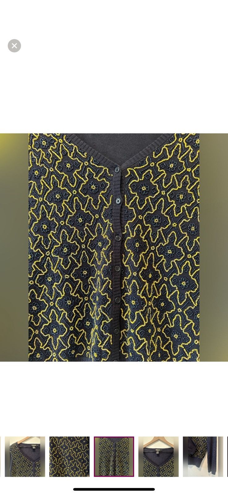 Donna Karan Donna Karan Vintage Beaded Cardigan Size S / US 4 / IT 40 - 5 Thumbnail