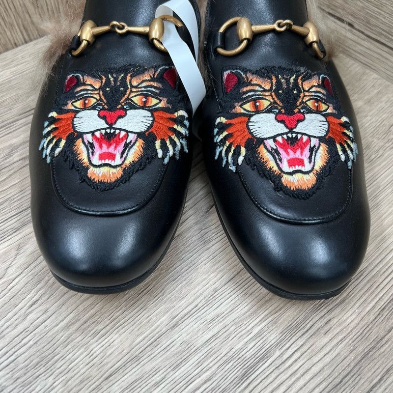 Gucci Gucci Black Casual Fur-lined Slide Slippers - Size US 8 / EU 41 - 6 Thumbnail