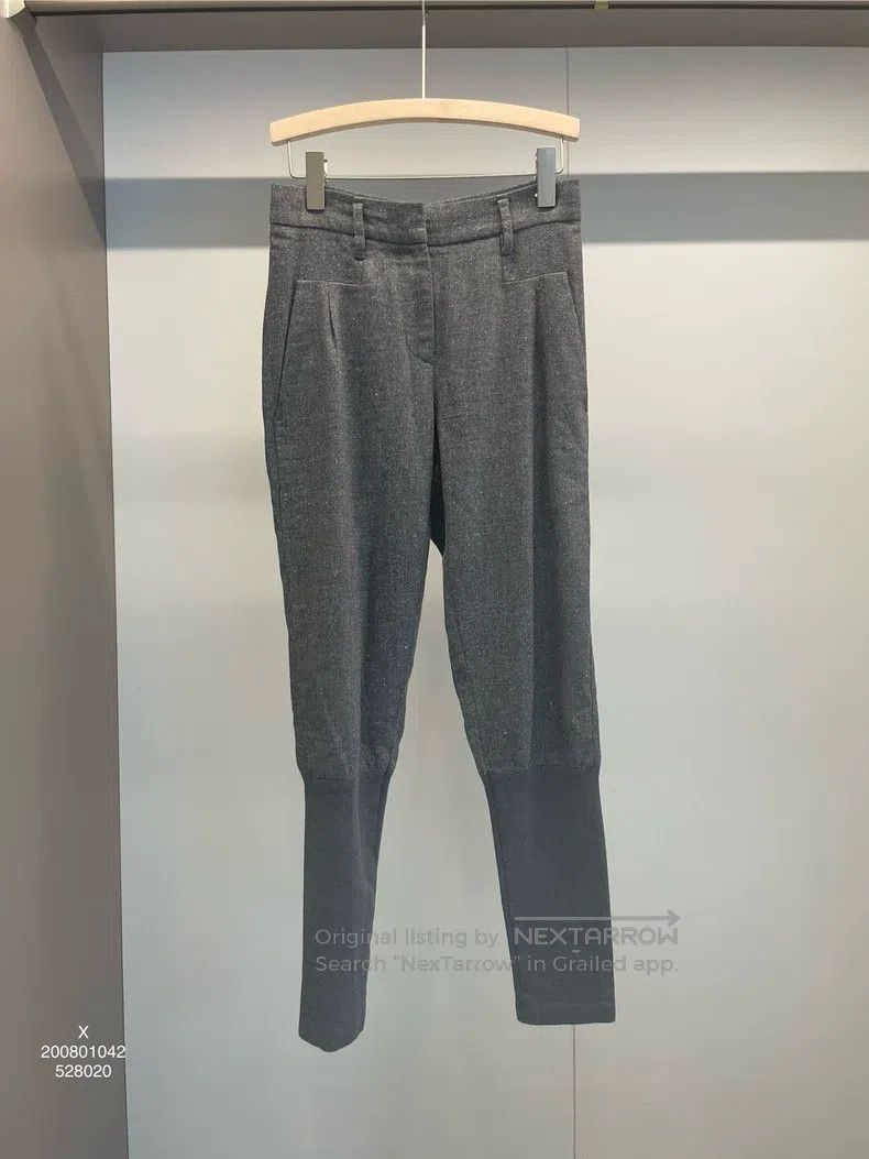 Brunello Cucinelli Brunello Cucinelli Grey Wool Drawstring Casual Pants Size 26" / US 2 / IT 38 - 1 Thumbnail