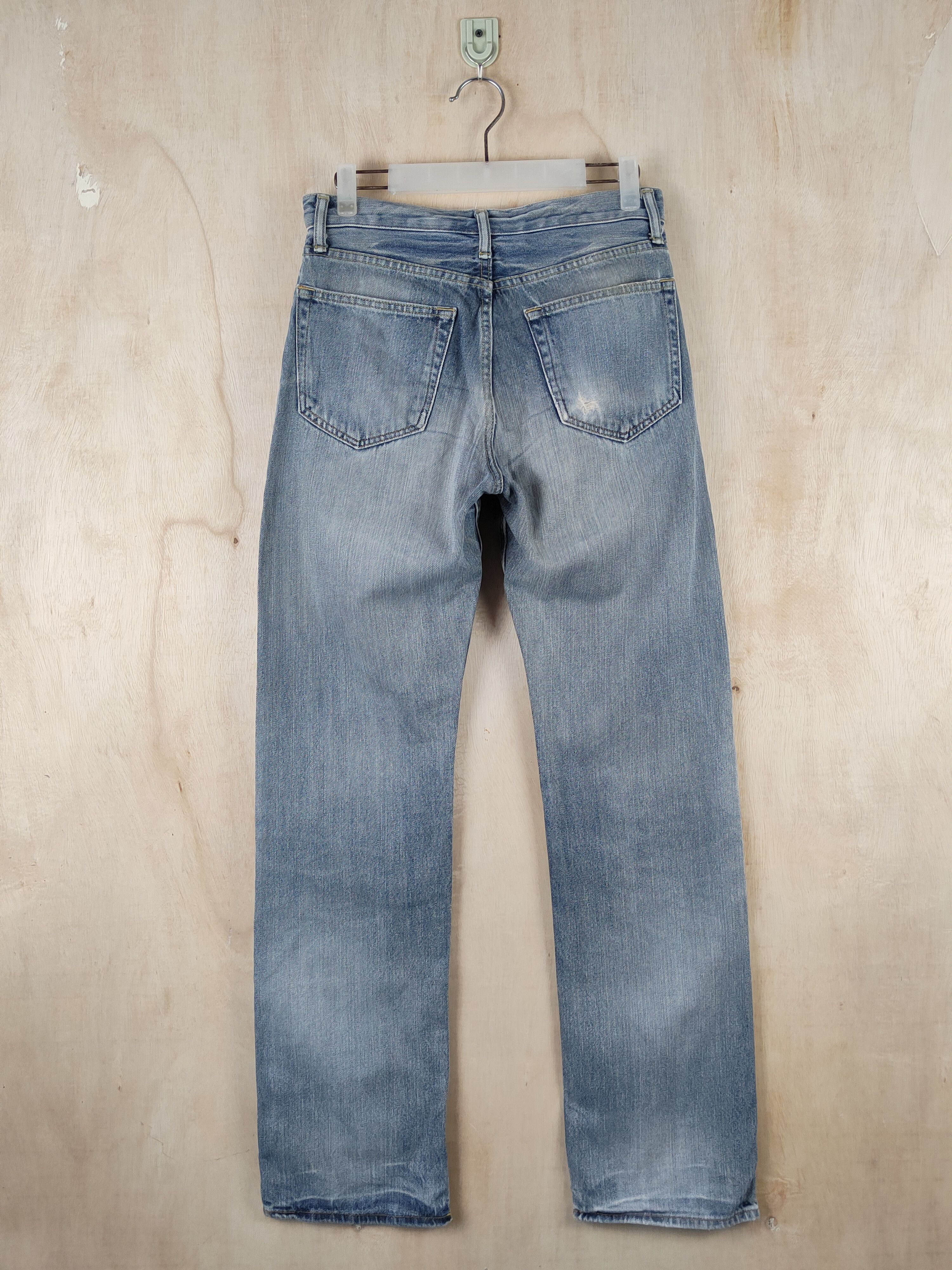 Japanese Brand Pbi Blue Faded Distressed Ripped Jeans #S2474 Size 29" - 7 Thumbnail