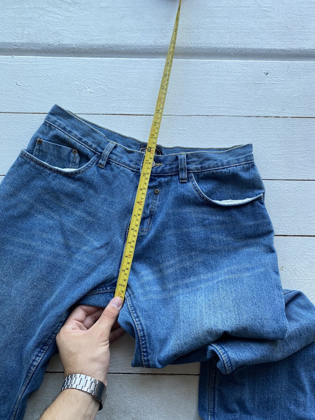 Other 🔥Spirit Motors Racing Cars Bikers Vntg Blue Denim Jeans Size US 32 / EU 48 - 6 Thumbnail
