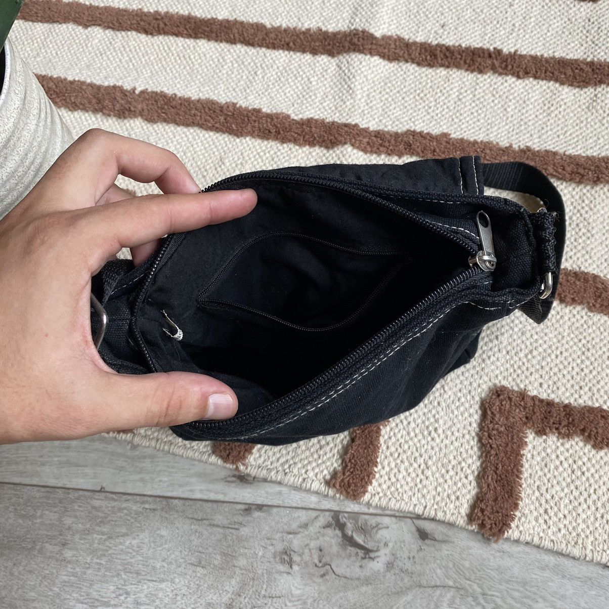 Japanese Brand VINTAGE JAPANESE STYLE HEAVY COTTON POCKETS CROSSBODY BAG Size ONE SIZE - 5 Thumbnail