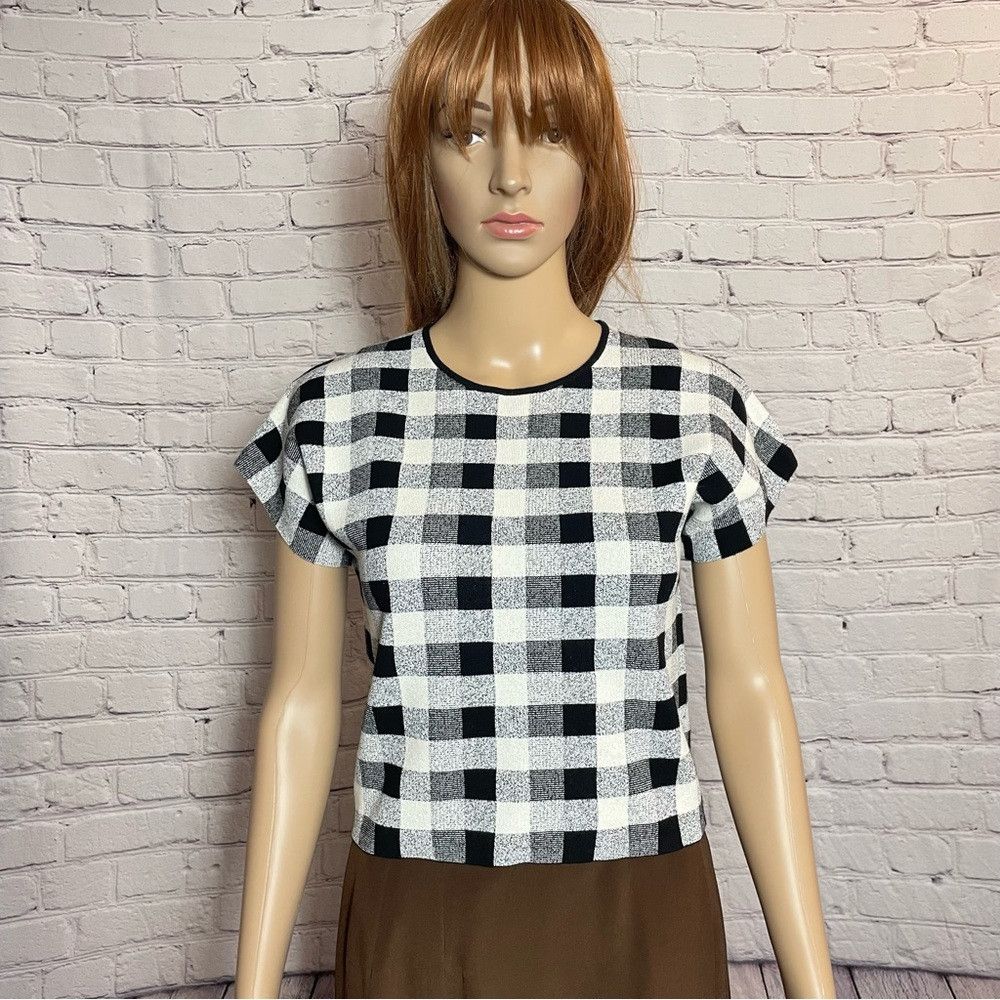 Theory Theory Seblyn Magnified Plaid Crop Top Size S Size S / US 4 / IT 40 - 2 Thumbnail