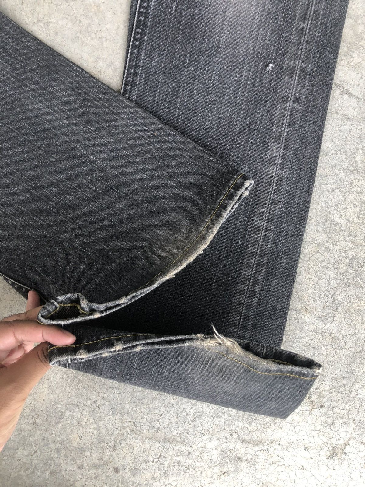 If Six Was Nine Japanese Lee Flared Jeans Distressed Jeans Size US 33 - 17 Thumbnail