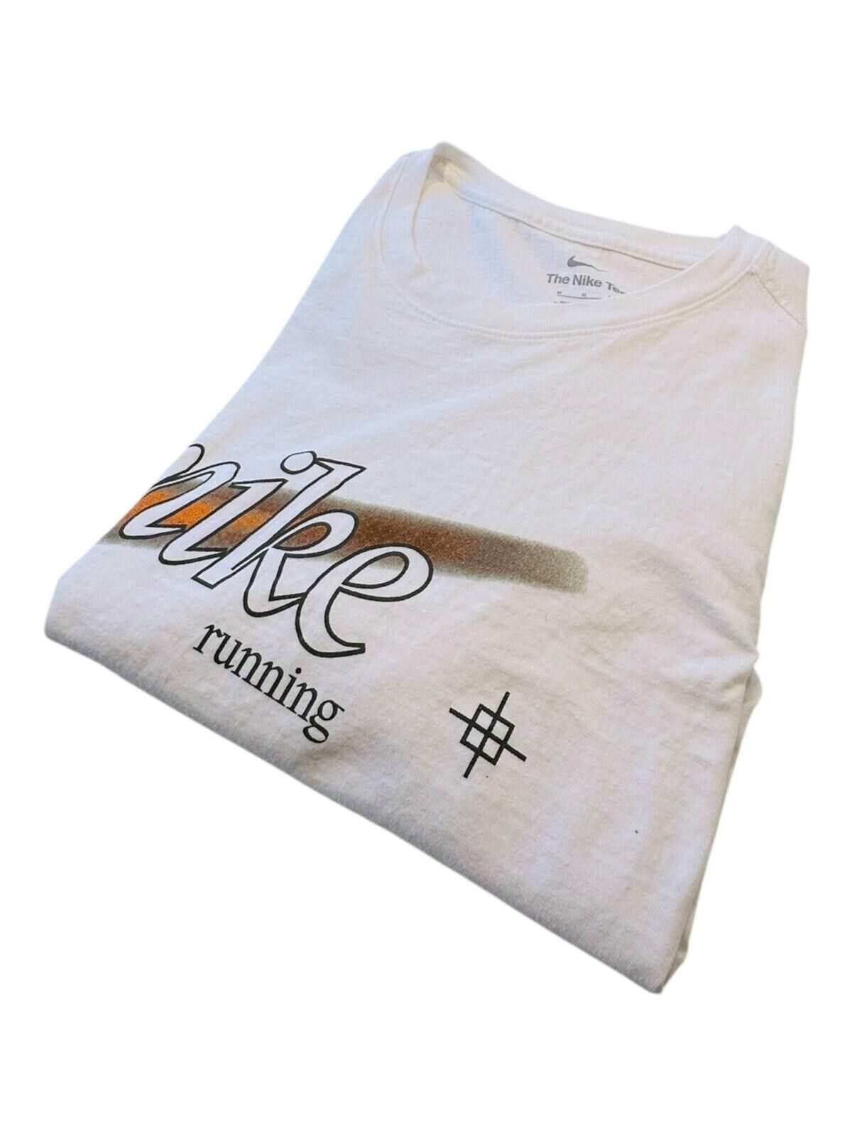 Nike Nike Running T-Shirt Men's UK Size M White Graphic Print Size US M / EU 48-50 / 2 - 2 Thumbnail