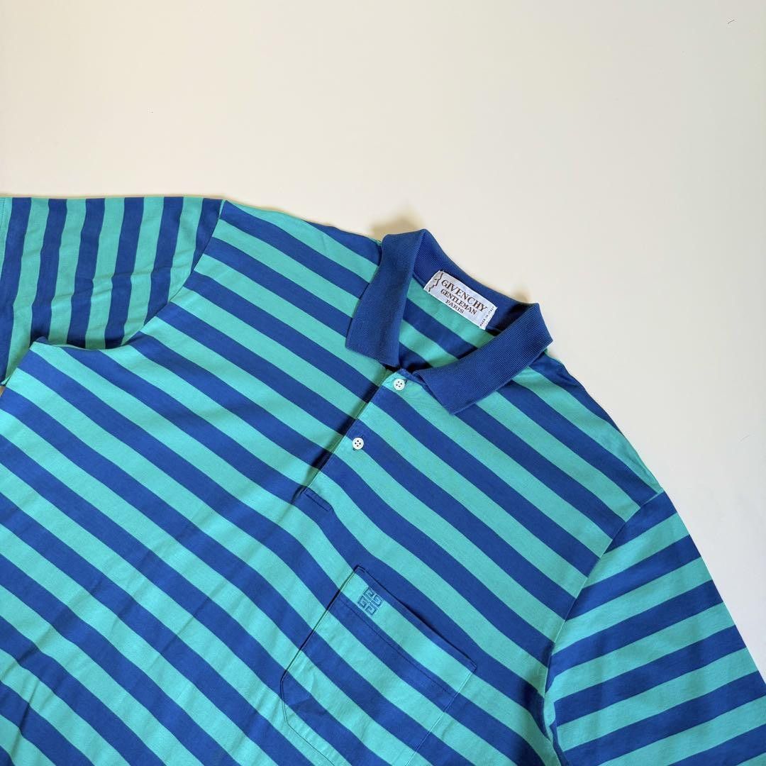 Givenchy GIVENCHY 1980s Striped Short Sleeve Polo Shirt Size US L / EU 52-54 / 3 - 3 Thumbnail