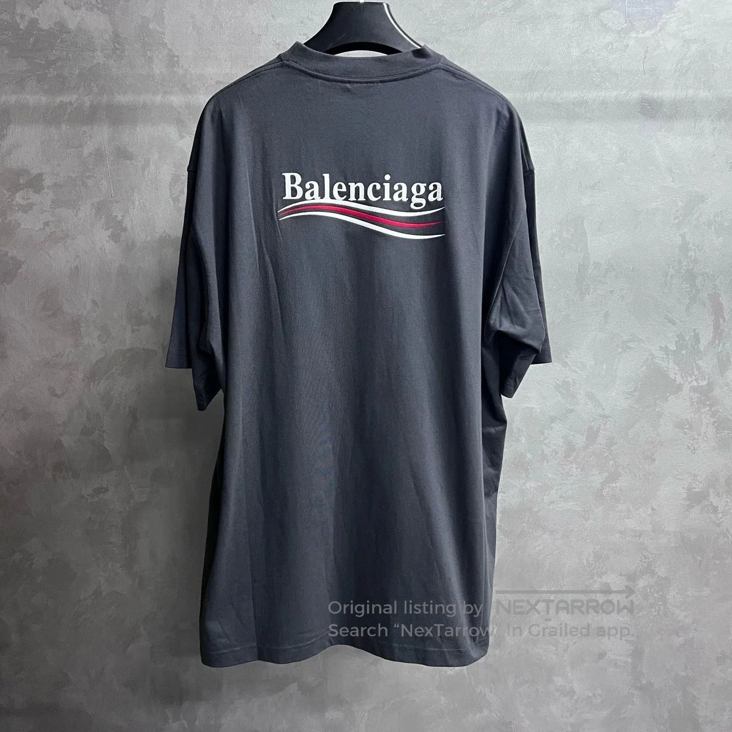 Balenciaga Balenciaga Gray Logo Print Crew Neck T. Size US XXS / EU 40 - 2 Thumbnail