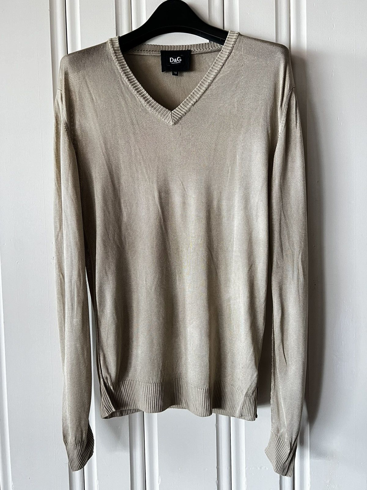 Dolce & Gabbana Dolce & Gabbana gold pearlescent sweater Size US M / EU 48-50 / 2 - 1 Thumbnail