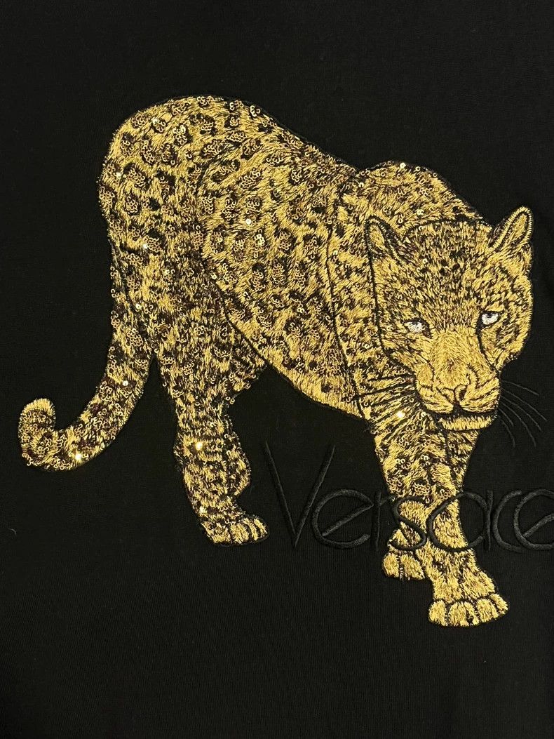 Versace Versace Golden leopard knitted sweater Size US S / EU 44-46 / 1 - 6 Thumbnail