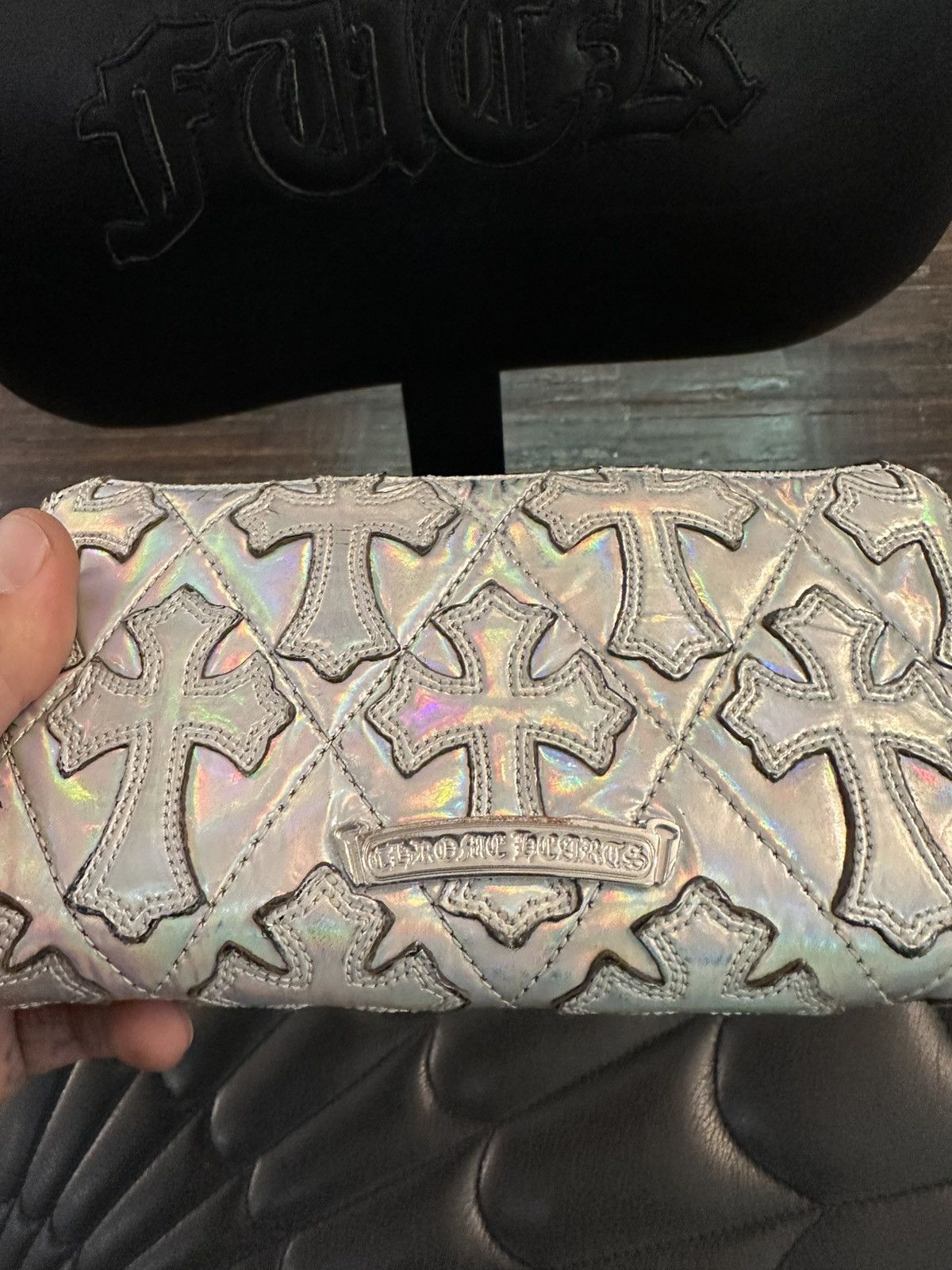 Chrome Hearts Chrome Hearts METALLIC LSD ACID CROSS PATCH WALLET Size ONE SIZE - 7 Thumbnail