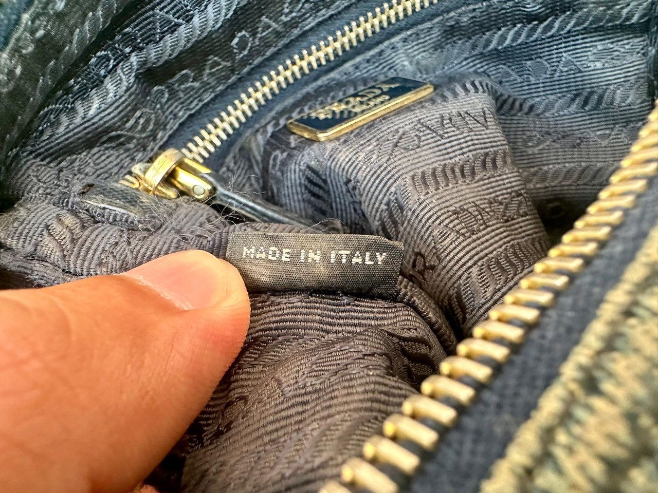 Prada Authentic Prada Denim Cosmetic Pouch Size ONE SIZE - 5 Thumbnail