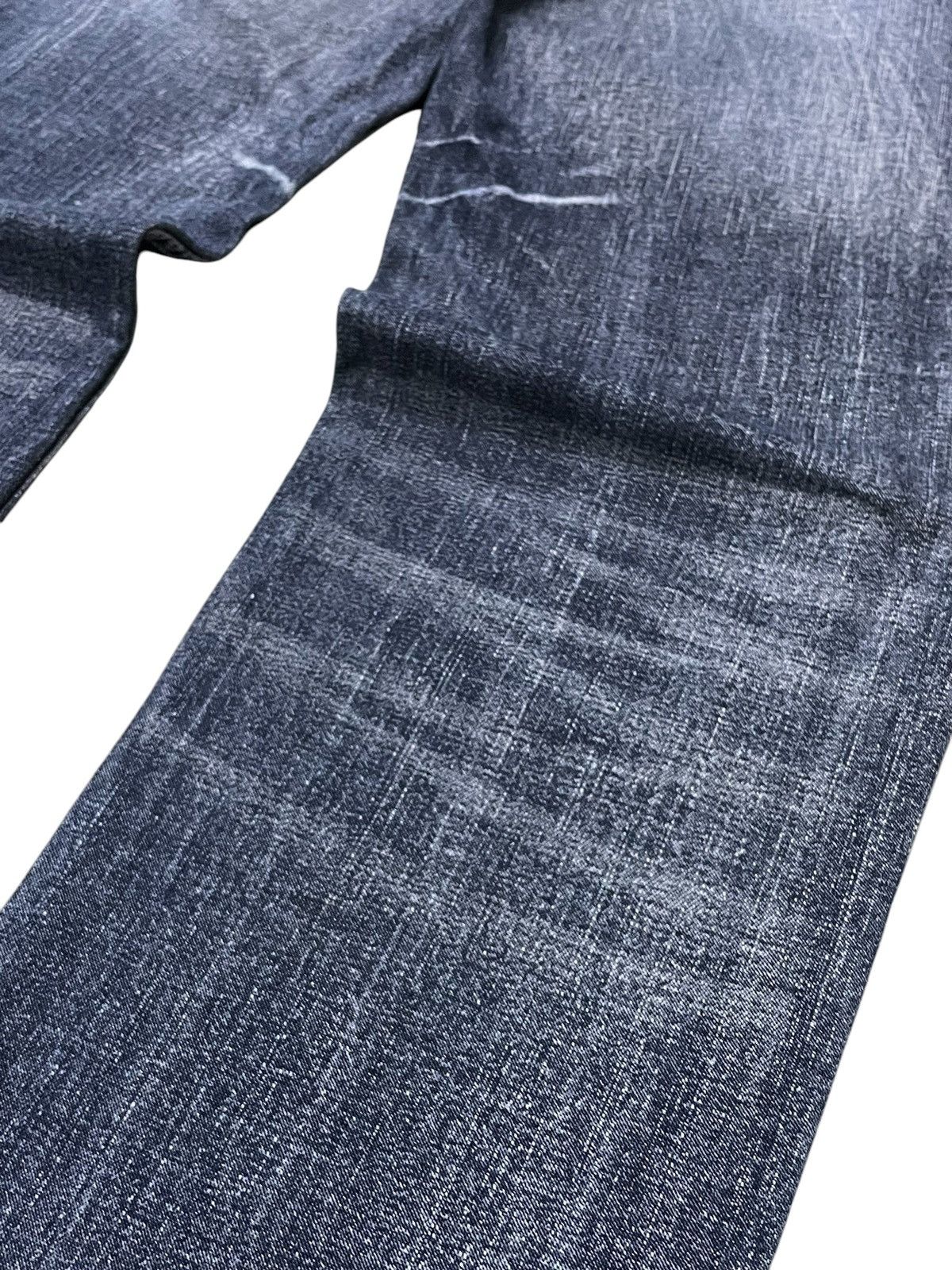 If Six Was Nine × LOWBOX × Le Grande Bleu (L.G.B.) Lowbox Japan Cracked Shadow Wash Straight Jeans Size US 30 / EU 46 - 17 Thumbnail