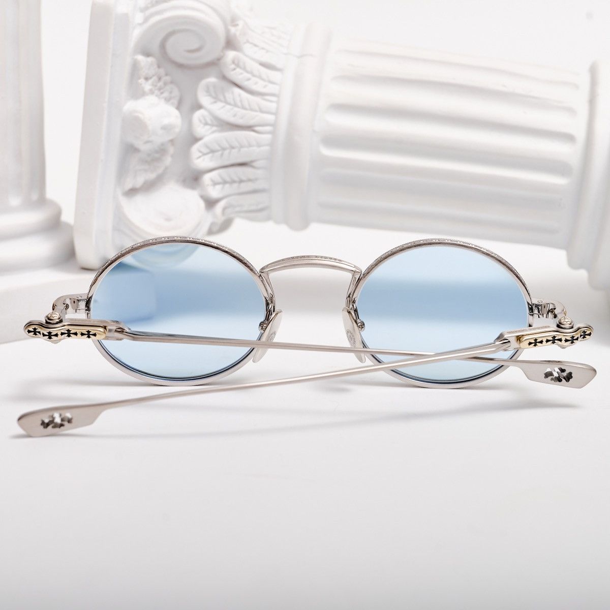 Chrome Hearts CHROME HEARTS HONEY DIPPED BRUSHED ALLOY SUNGLASSES Size ONE SIZE - 7 Thumbnail