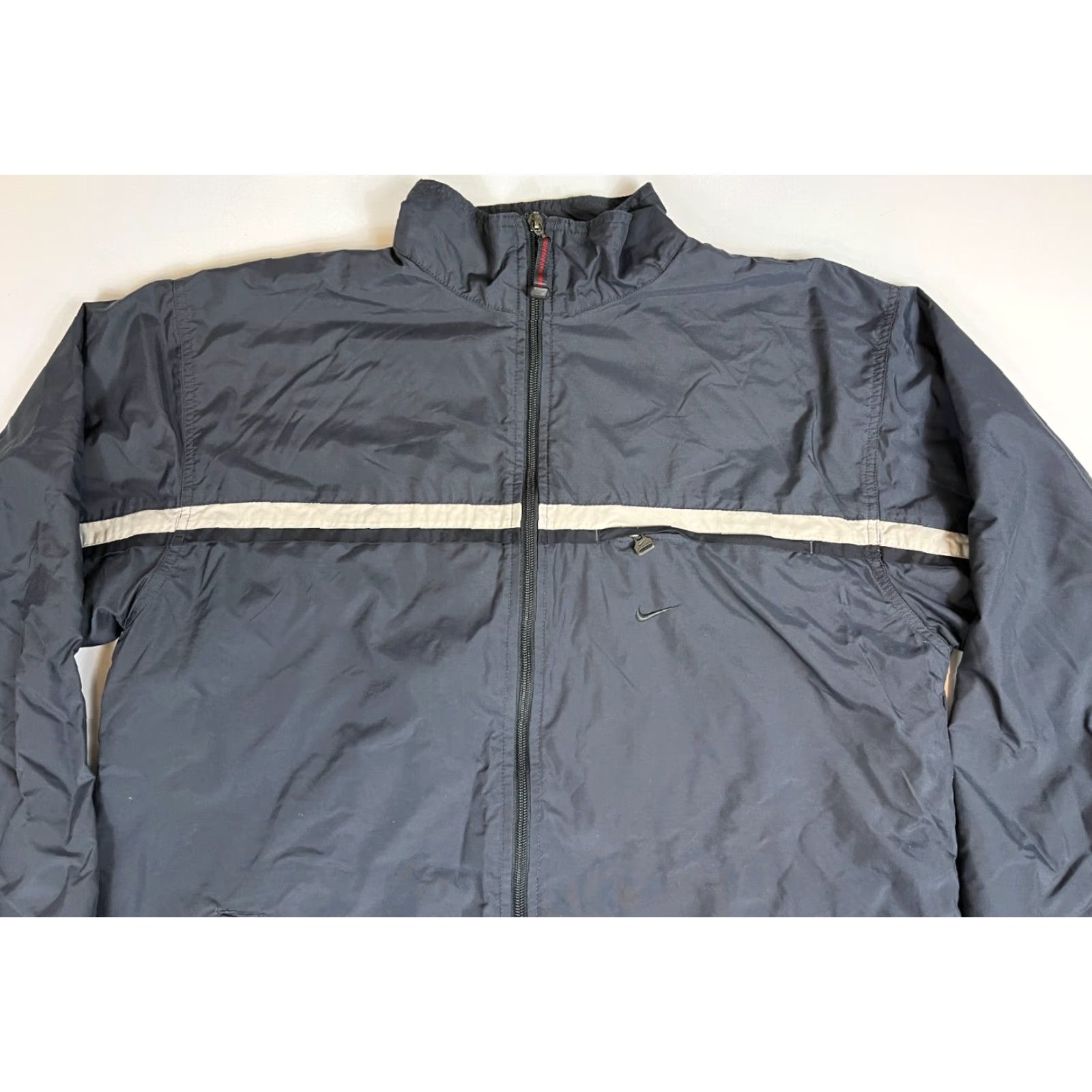 Nike VINTAGE Nike Men’s Jacket Windbreaker Full Zip Lined Pockets Size L Gray/ Silver Tag 90s Mens Size US L / EU 52-54 / 3 - 7 Thumbnail