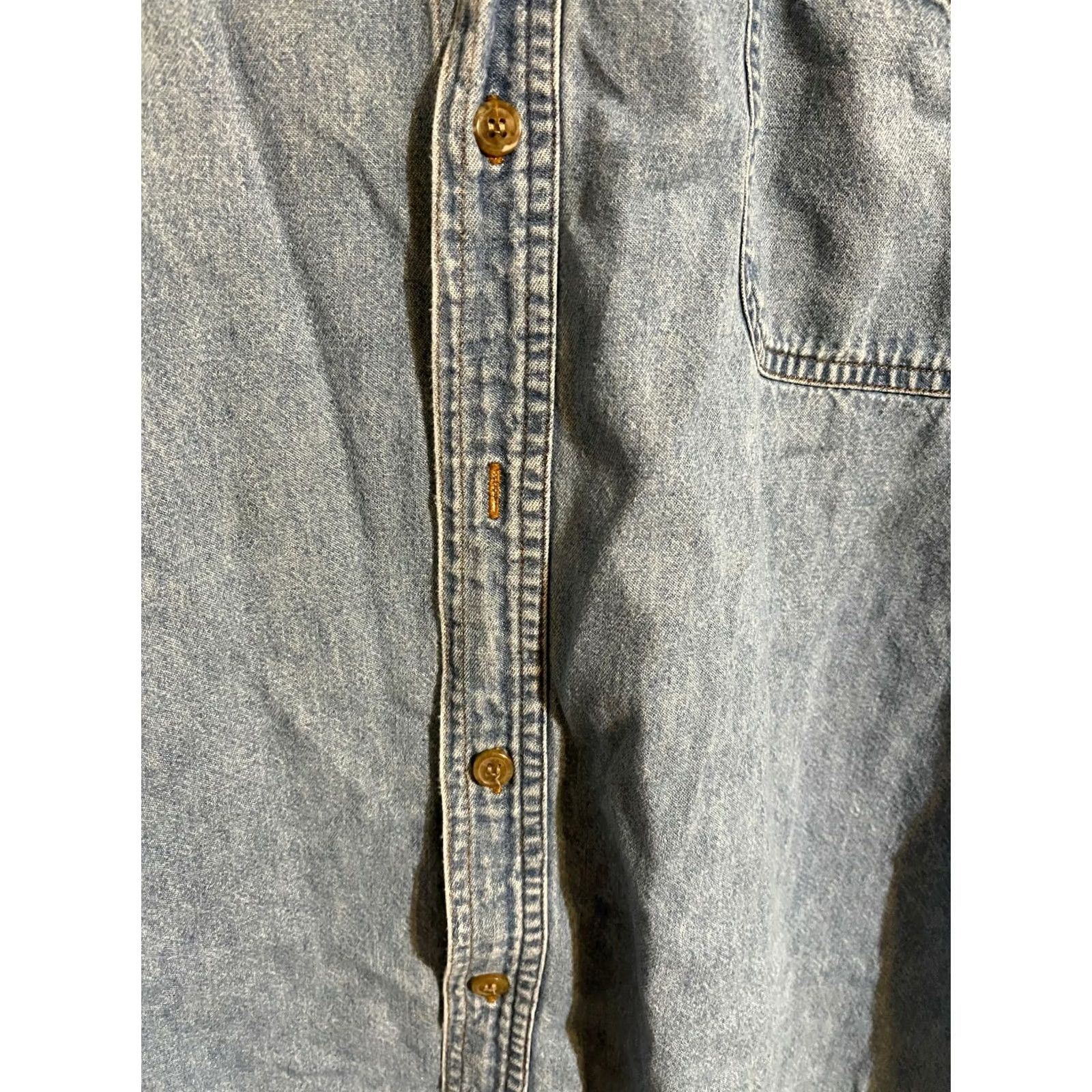 Vintage VINTAGE Cotton Heritage Denim Shirt - Men's XL L/S Button Up, Blue, Collared, Cotton, Denim Shirt, Las Vegas Nevada, Regular Fit, Vintage Size US XL / EU 56 / 4 - 5 Thumbnail