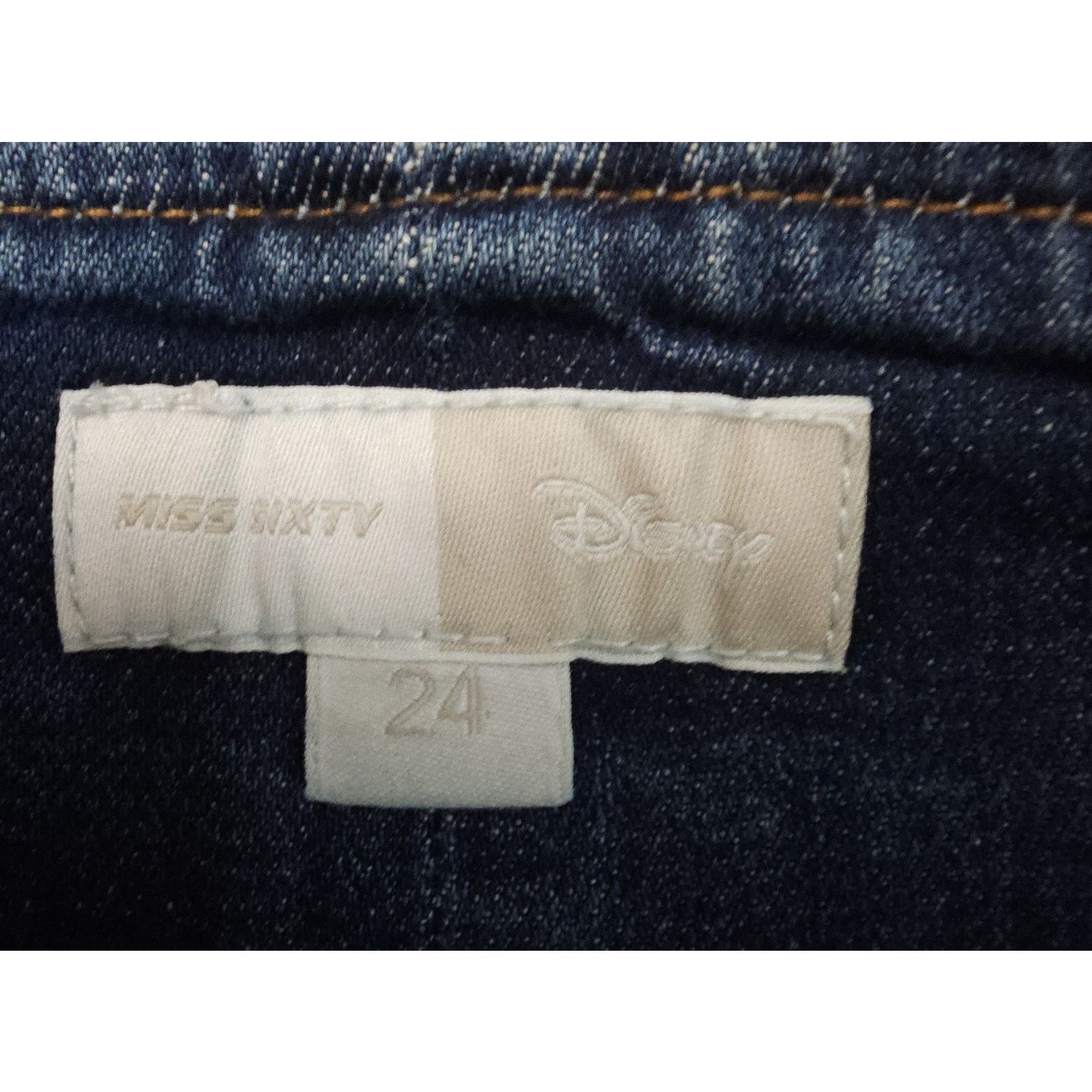 Miss Sixty Miss Sixty Y2K Disney Mickey Mouse Logo Embroidered Denim Size 24" / US 00 / IT 34 - 9 Thumbnail