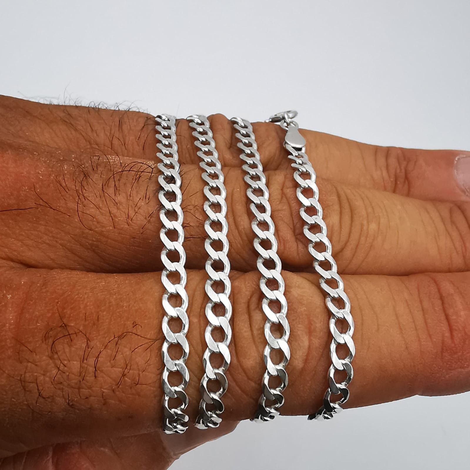 Sterling Silver Vintage Jewelry Chain, 925 Sterling Silver, Signed 10,01g Size ONE SIZE - 7 Thumbnail