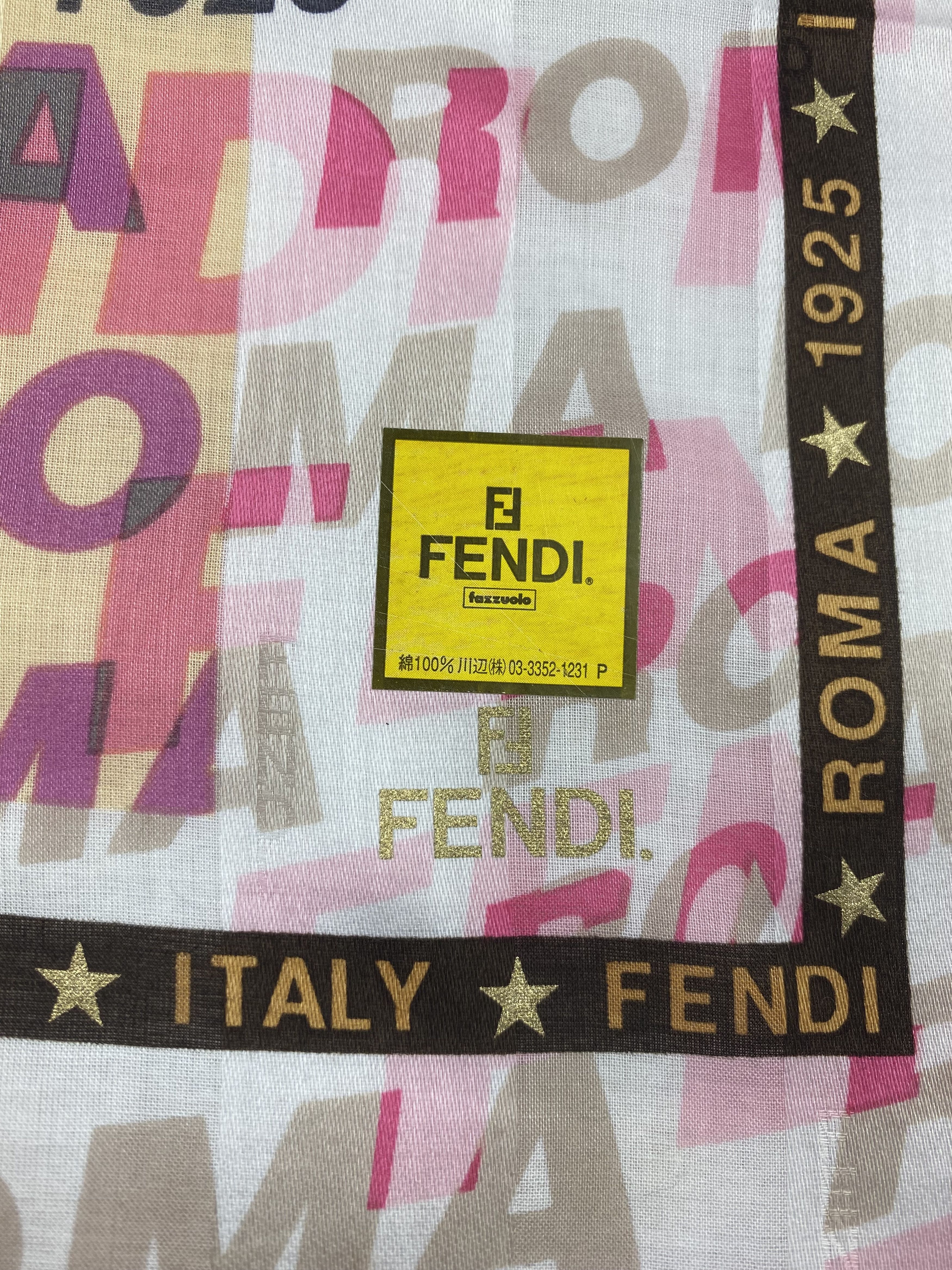 Vintage Vintage Fendi Handkerchief / Bandana / Neckerchief A1153 Size ONE SIZE - 5 Thumbnail