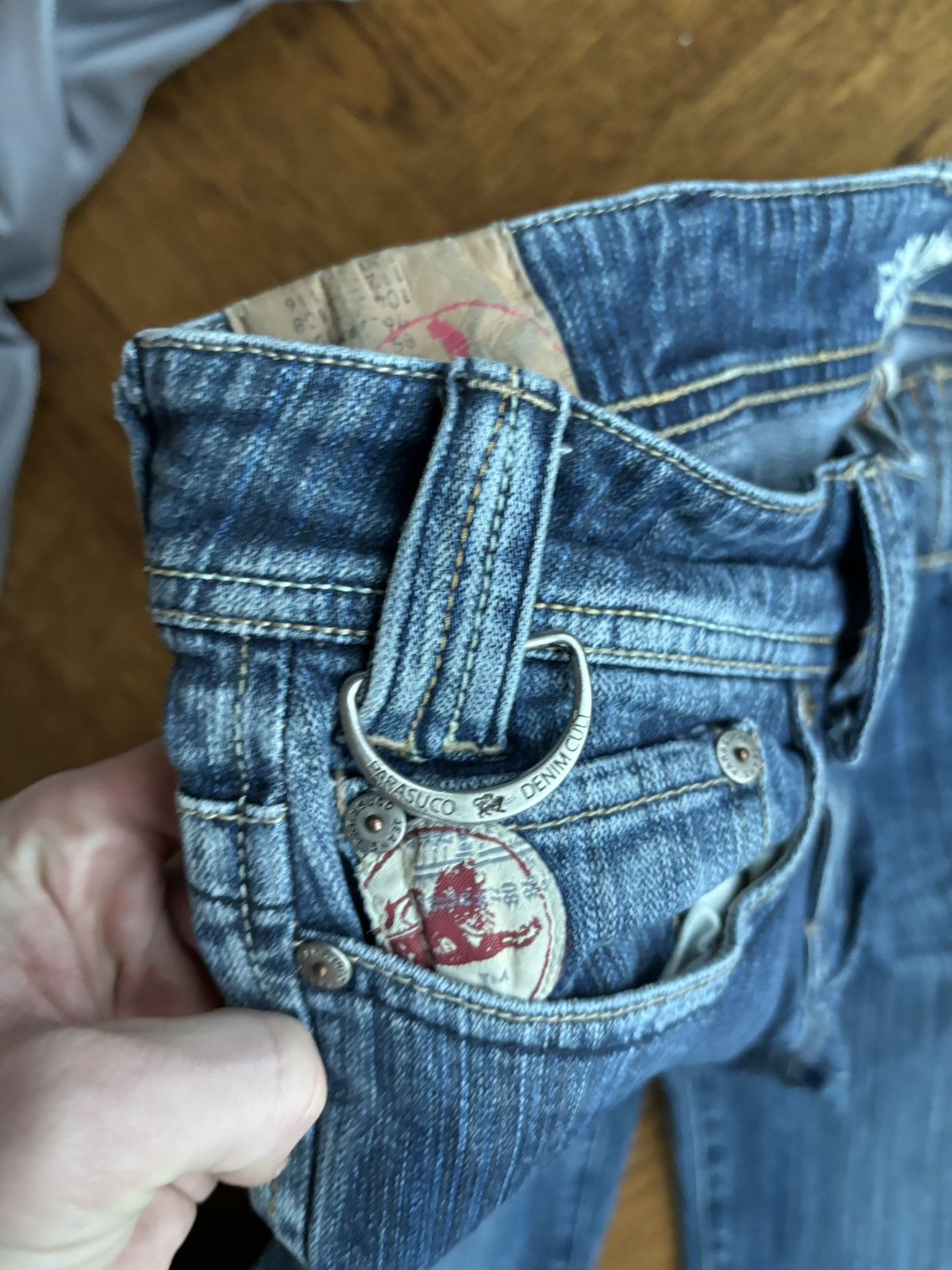 Parasuco × Rocawear × Vintage 1990s Vintage Parasuco Jeans 2000s Y2K Denim Punk Faded Goth Size US 32 / EU 48 - 7 Thumbnail