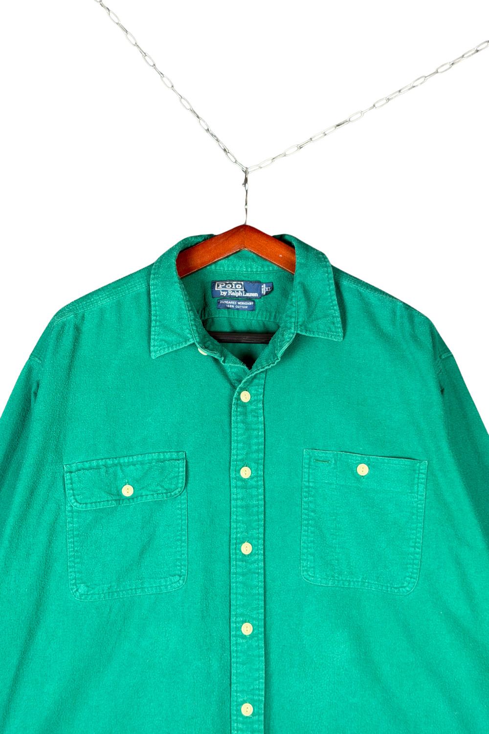 Polo Ralph Lauren 90s Polo Ralph Lauren Heavy Brushed Cotton Workshirt Size US XL / EU 56 / 4 - 3 Thumbnail