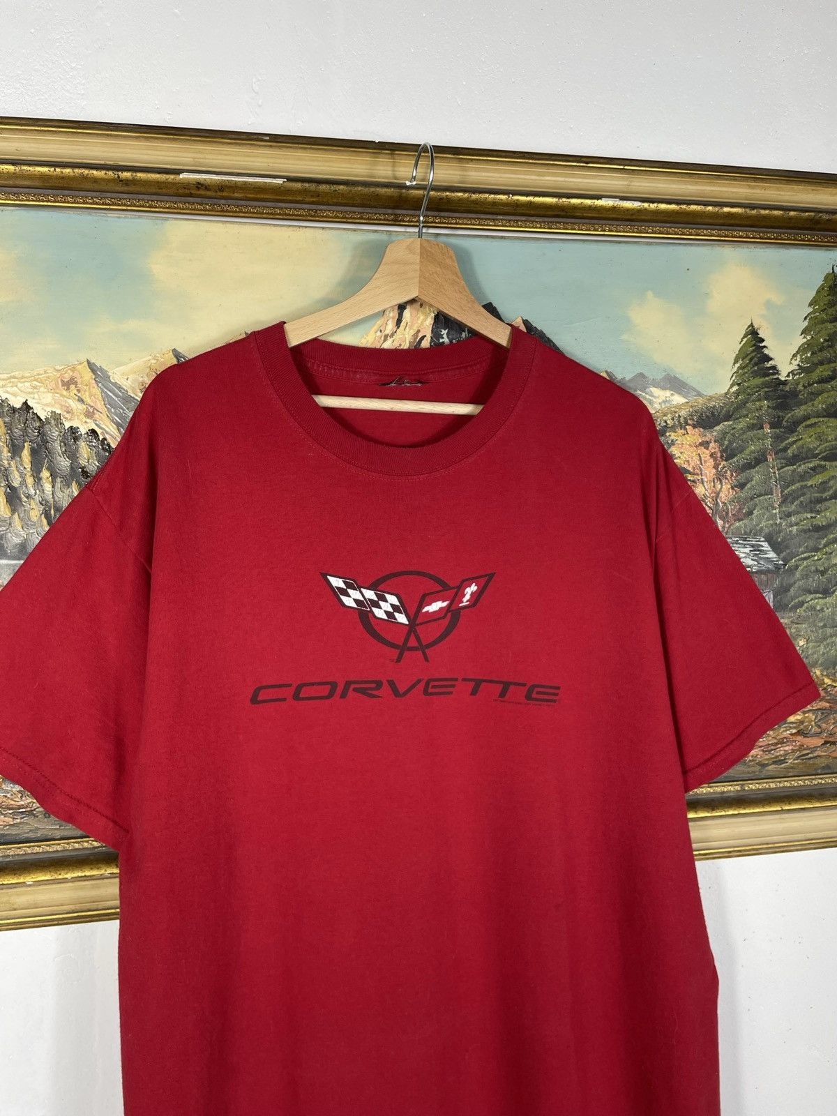 Chevrolet × Vintage Red Vintage Retro 90s T shirt Tee Corvette Big Logo Size US XL / EU 56 / 4 - 5 Thumbnail
