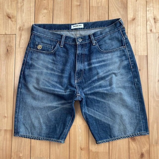 Bape BAPE Champion Embroidered Denim Shorts a bathing ape ★size L Size US 34 / EU 50 - 2 Thumbnail