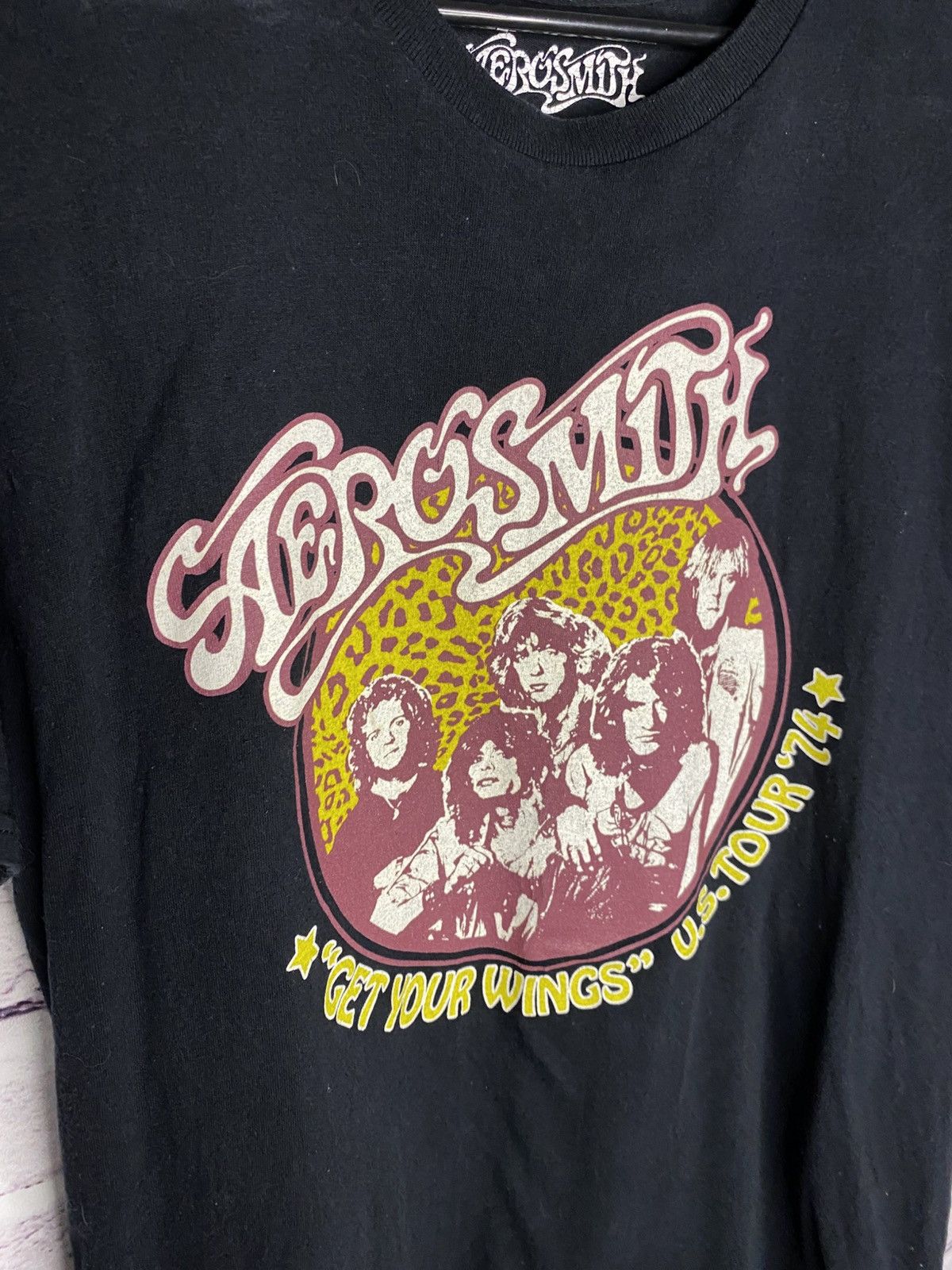 Aerosmith Men's Aero Smith Get Your Wings US Tour 74 Reprint Tee Size US L / EU 52-54 / 3 - 9 Thumbnail
