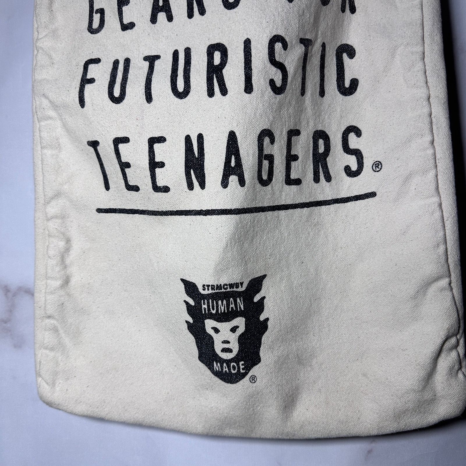 Human Made Cream Canvas Tote Size ONE SIZE - 6 Thumbnail