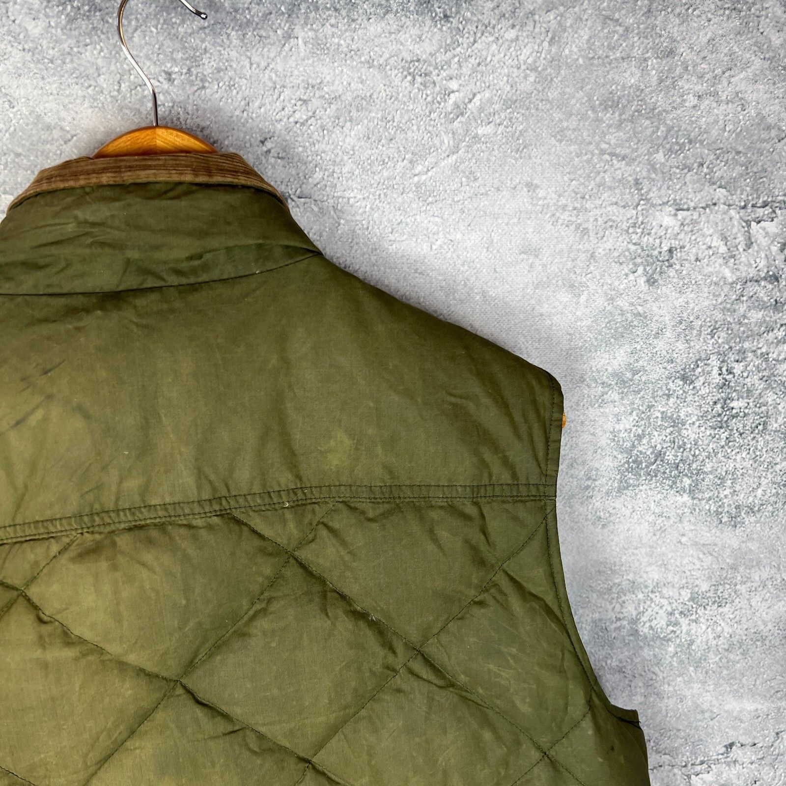 Barbour Barbour Puffer Wax Vest Men's Size XXL Green Cotton ` Size US XXL / EU 58 / 5 - 14 Thumbnail